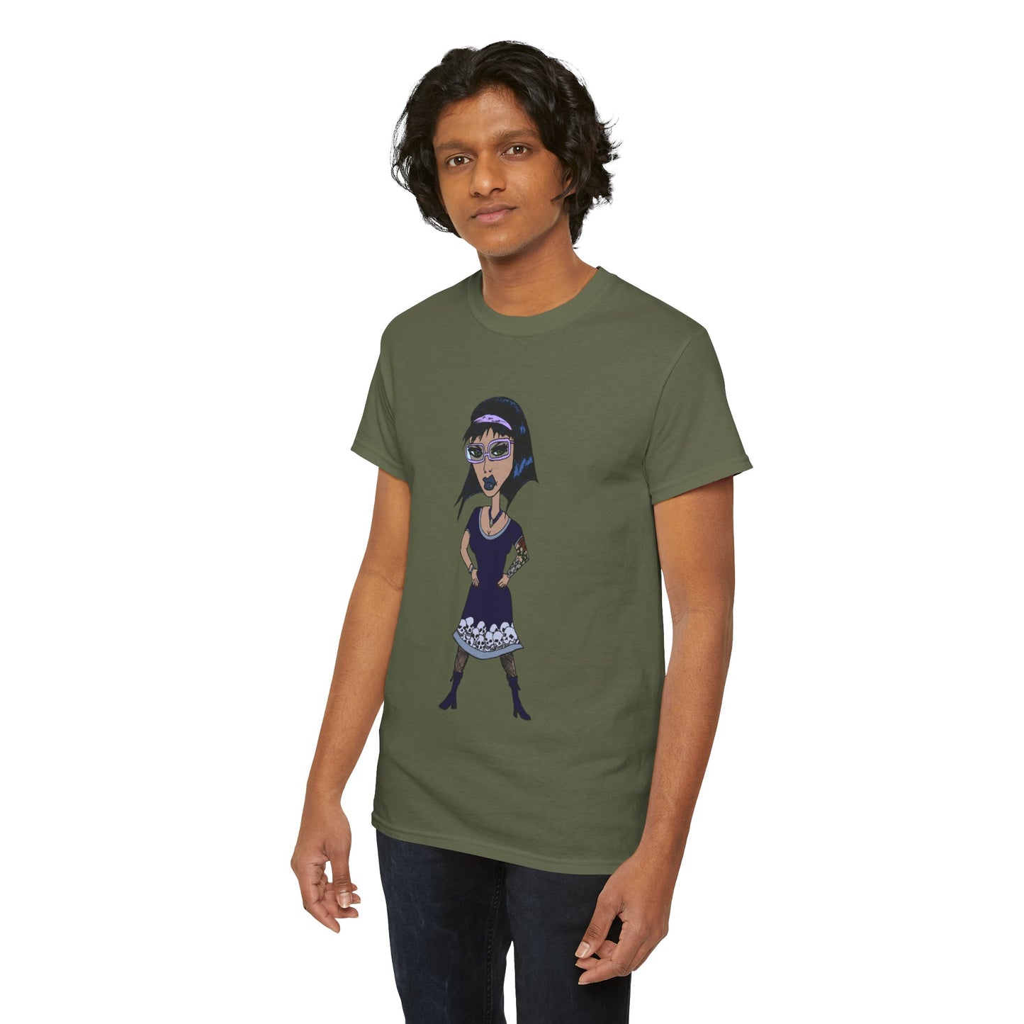 Gothic Doll T-Shirt — Retro Vampire Girl Graphic Tee