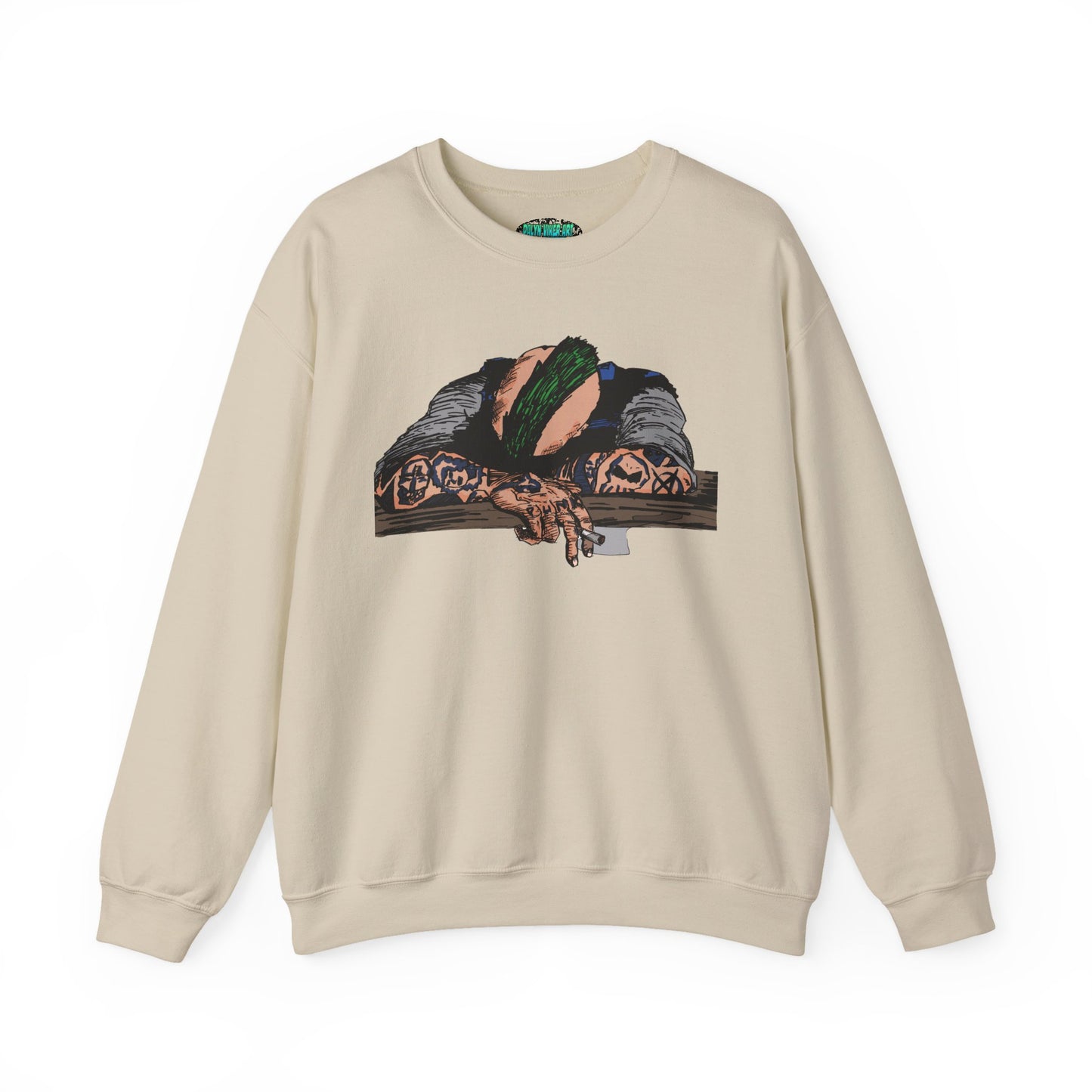 Punk and Done Artistic Unisex Crewneck Sweatshirt - Cozy Vibes