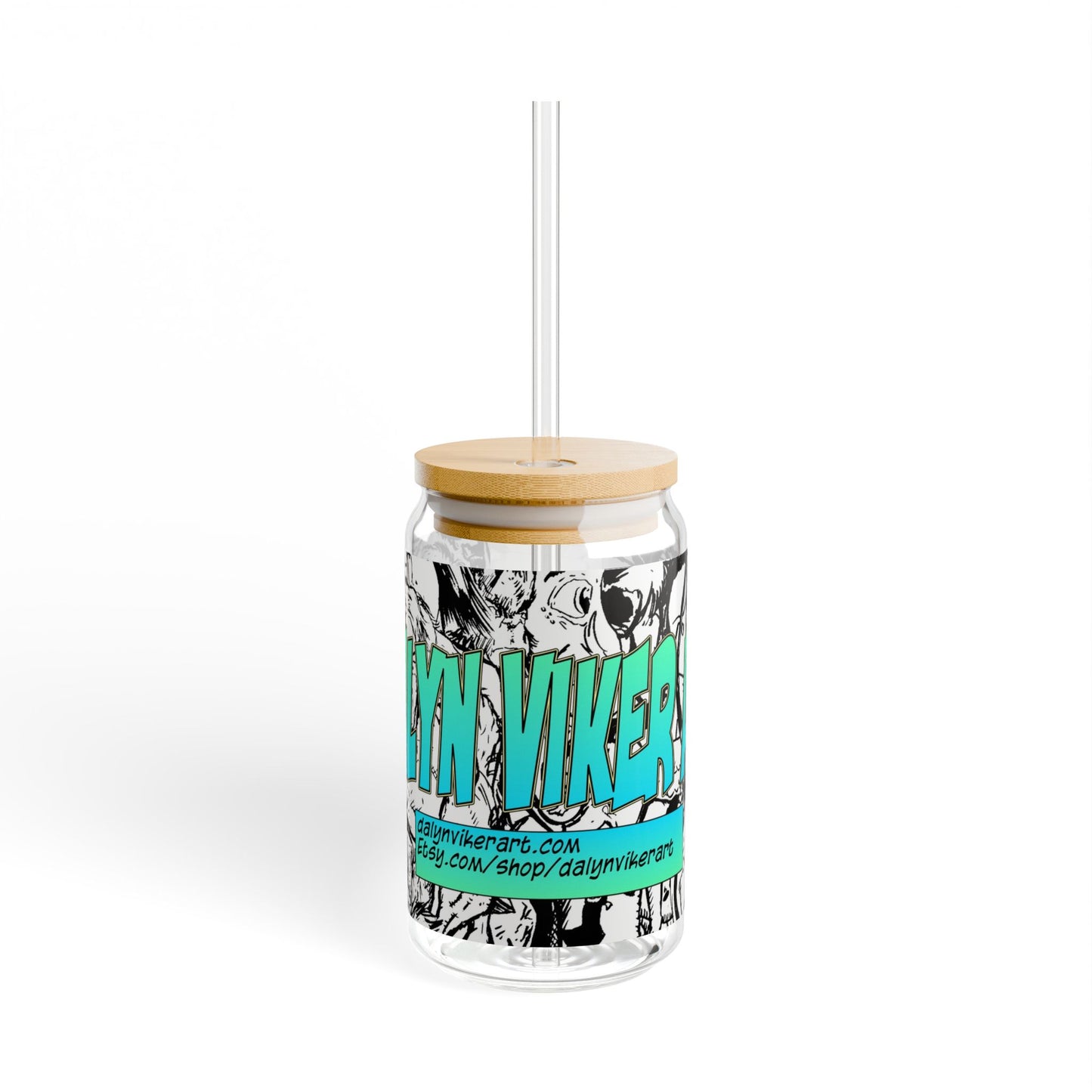 Cool Sipper Glass, 16oz - Fun Outdoor Drinkware, Eco-Friendly Mason Jar, Travel Cup, Summer Party Essential, Unique Gift