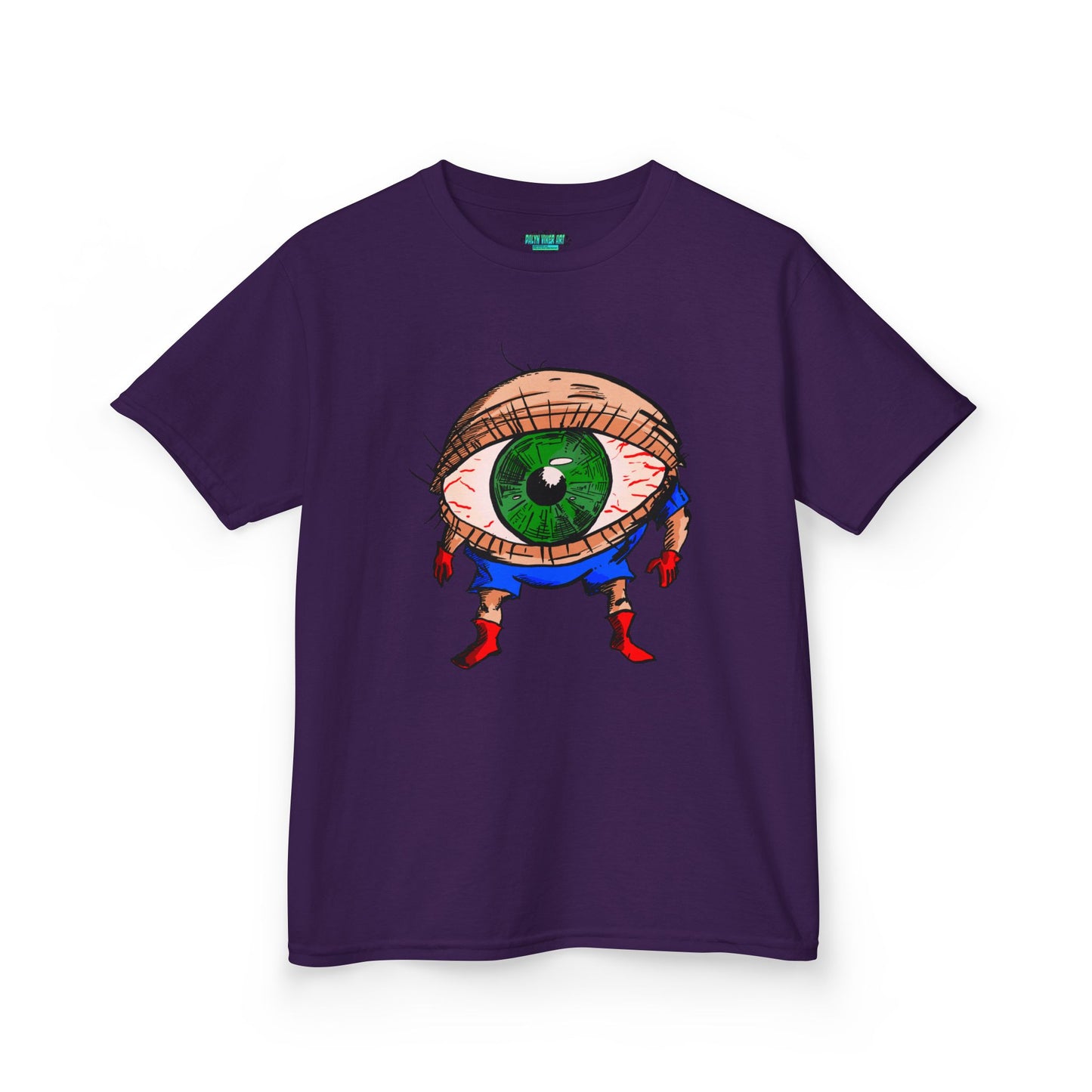 Terrif-EYE-ing Whimsical Kids Heavy Cotton Tee with Eye Design