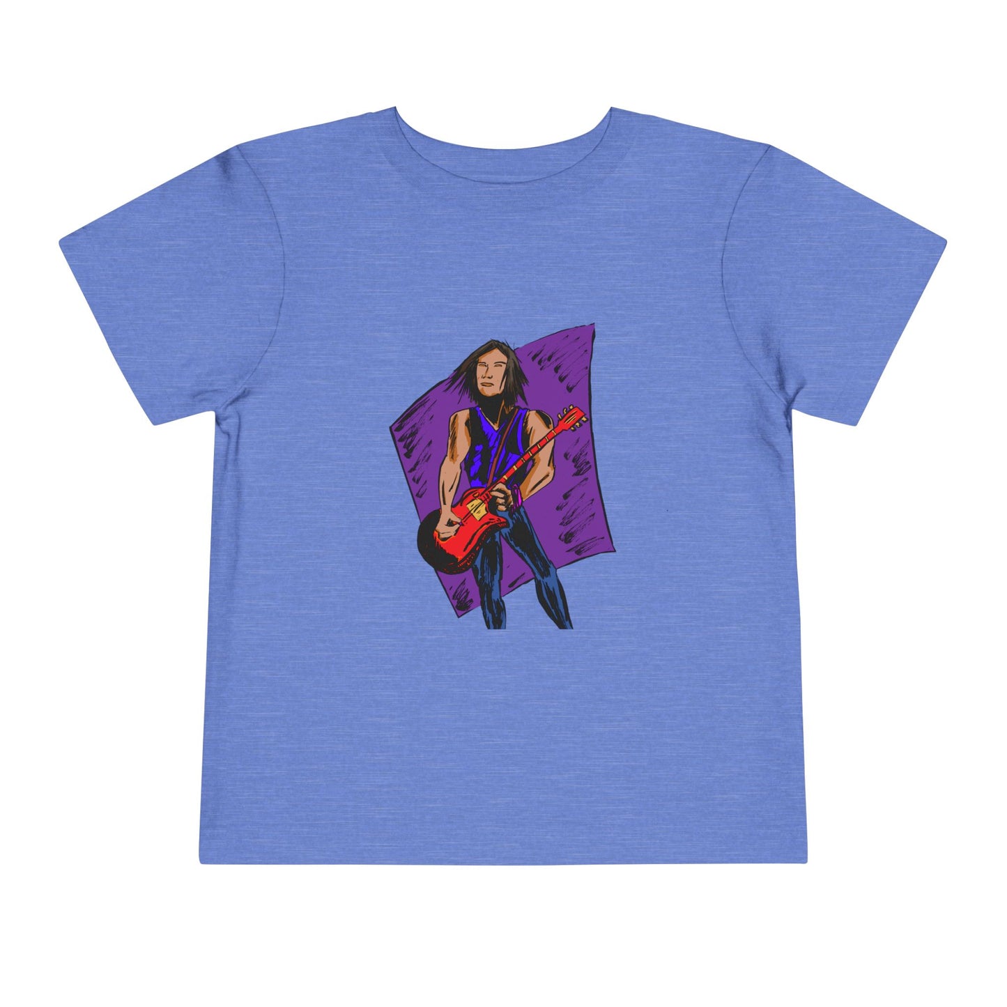 Toddler Tee — Rock Star Guitarist Graphic Kids Shirt