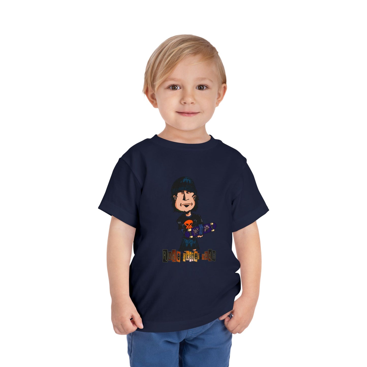 Toddler Tee — Cute Rude Skater Dude Kid Skateboard Graphic Shirt