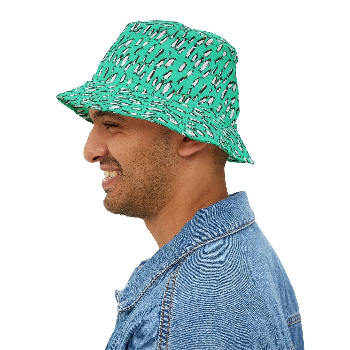 Playful Penguin Pattern Bucket Hat - Trendy Summer Accessory, Beachwear, Outdoor Fun, Gift for Him/Her, Vacation Must-Have