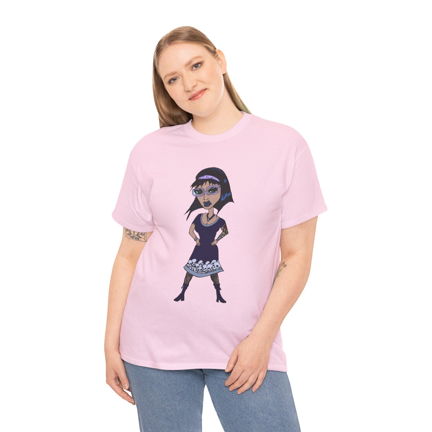 Gothic Doll T-Shirt — Retro Vampire Girl Graphic Tee