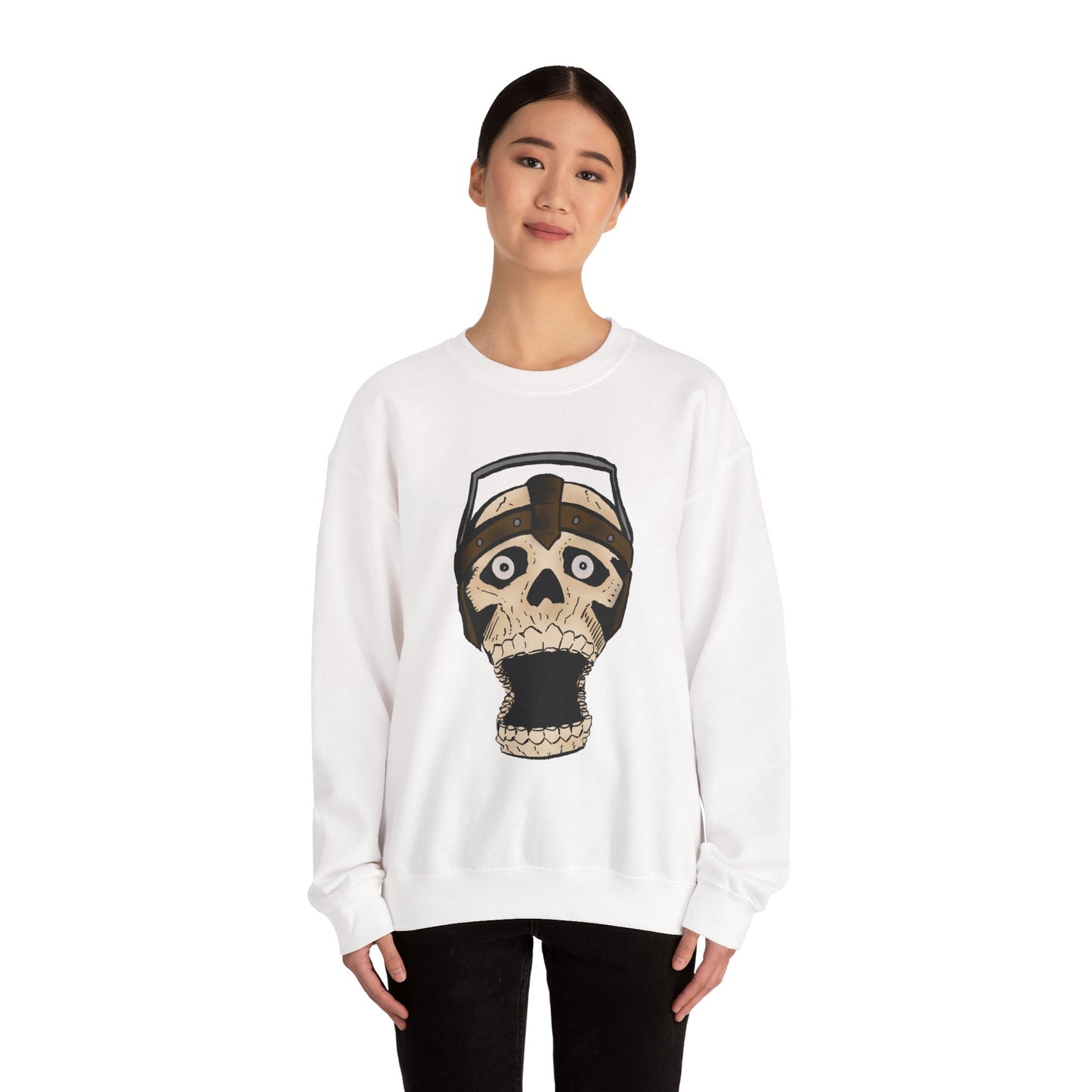 Screaming Skull Graphic Crewneck Sweatshirt - Unisex Heavy Blend™