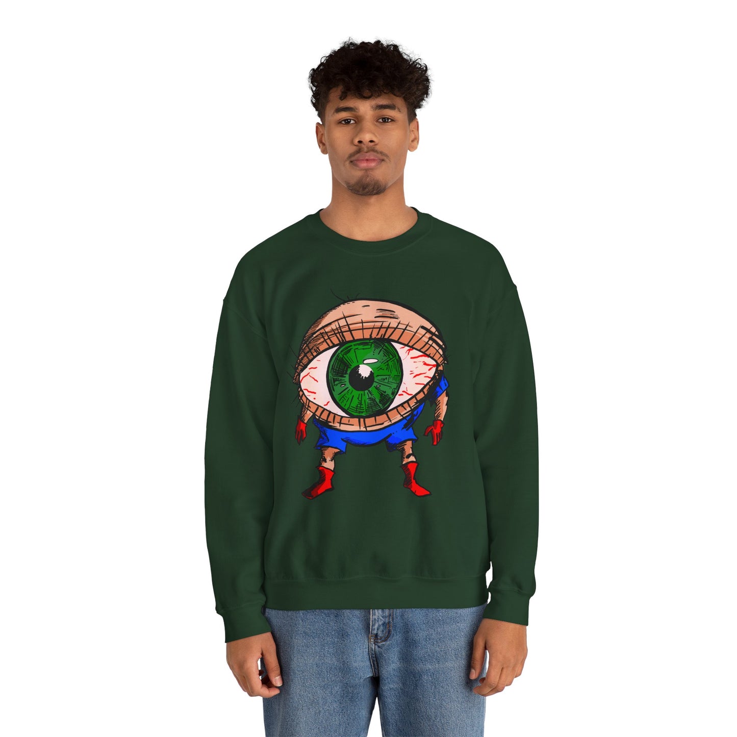 Terrif-EYE-ing Unique Cartoon Eye Sweatshirt - Unisex Heavy Blend™