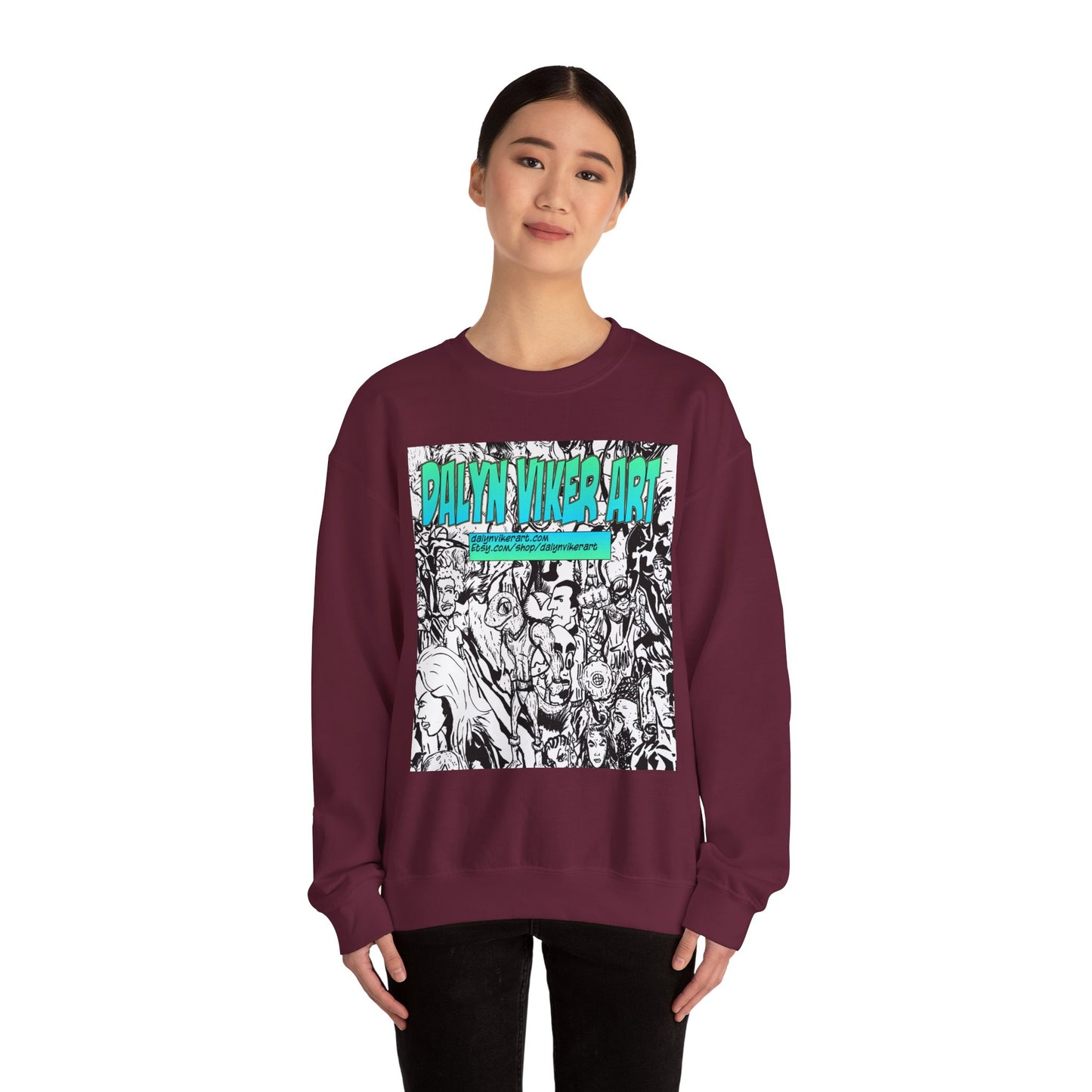 Graphic Art Crewneck Sweatshirt - Dalyan Viker Art Edition