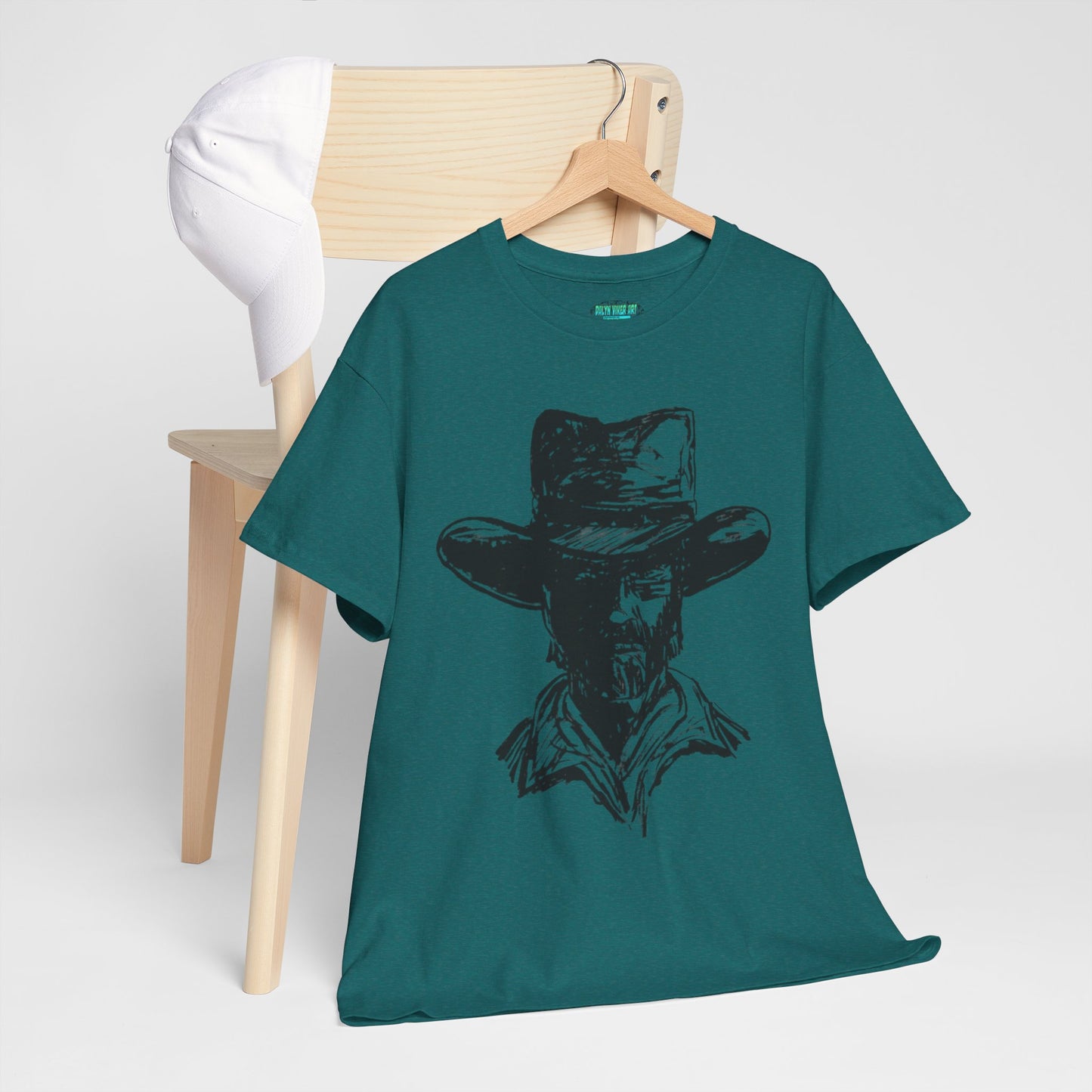 Rustic Cowboy Graphic Unisex Heavy Cotton Tee