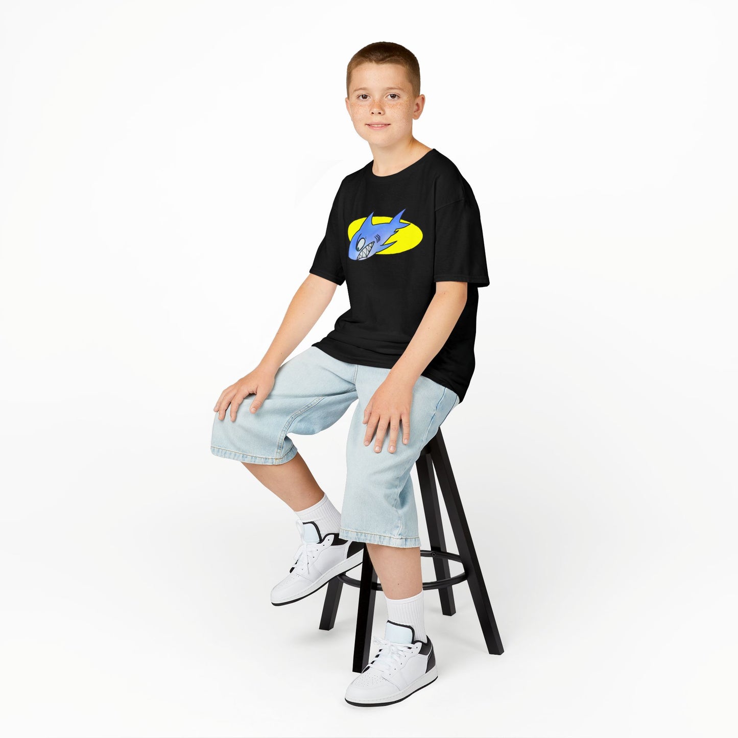 Cool Shark Graphic Kids Tee, Fun T-Shirt for Boys, Lightweight Summer Apparel, Gifts for Young Ocean Lovers, Birthday and Holiday Wear