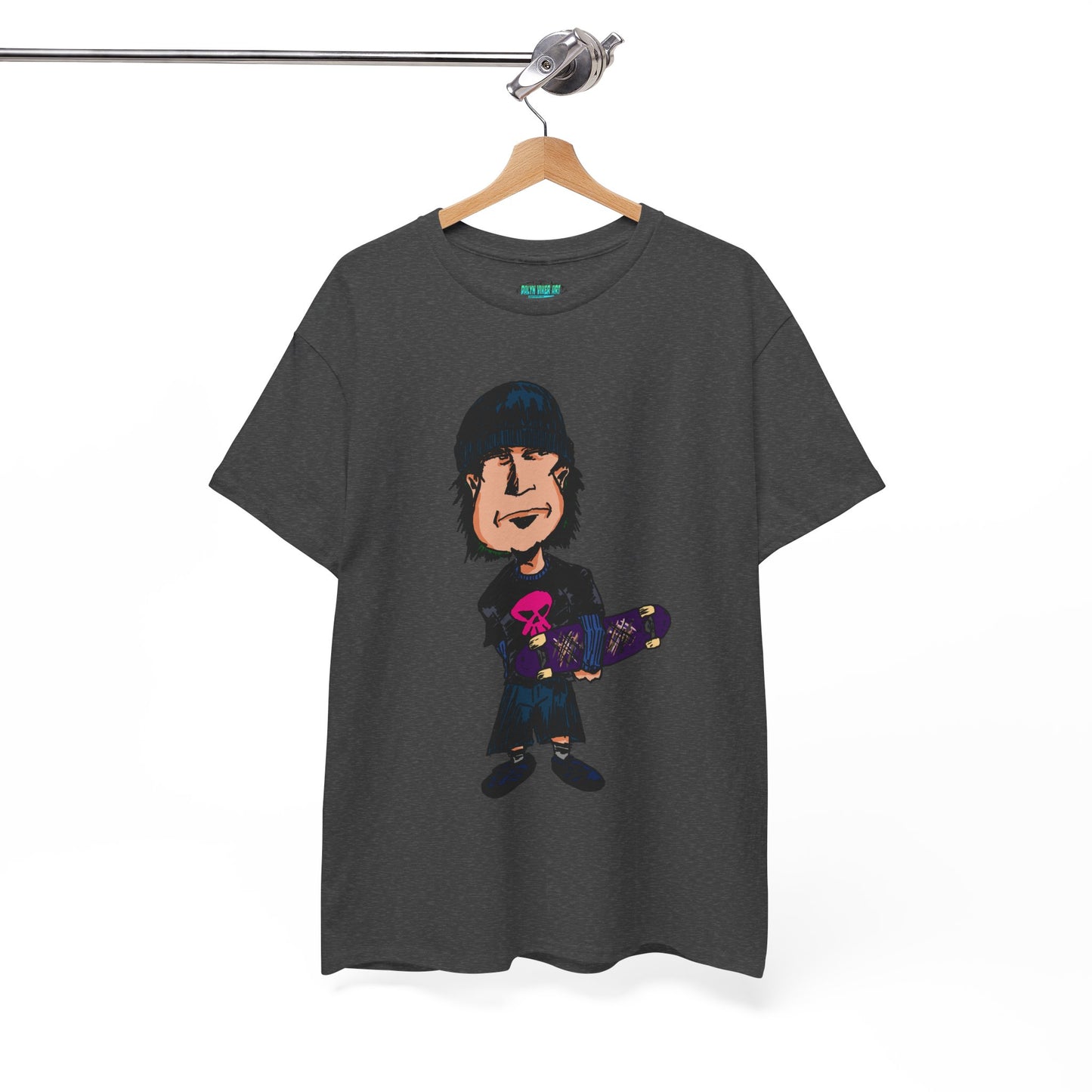 Rude Skater Dude - Skate Punk - Skater Kid Cartoon T‑Shirt — Cute Skateboarder Graphic Tee
