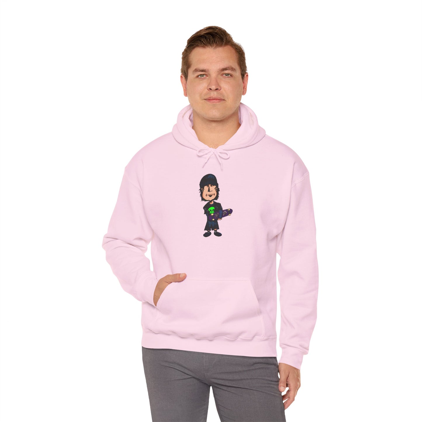 Rude Skater Dude Cartoon Hoodie – Skate Punk Sweatshirt
