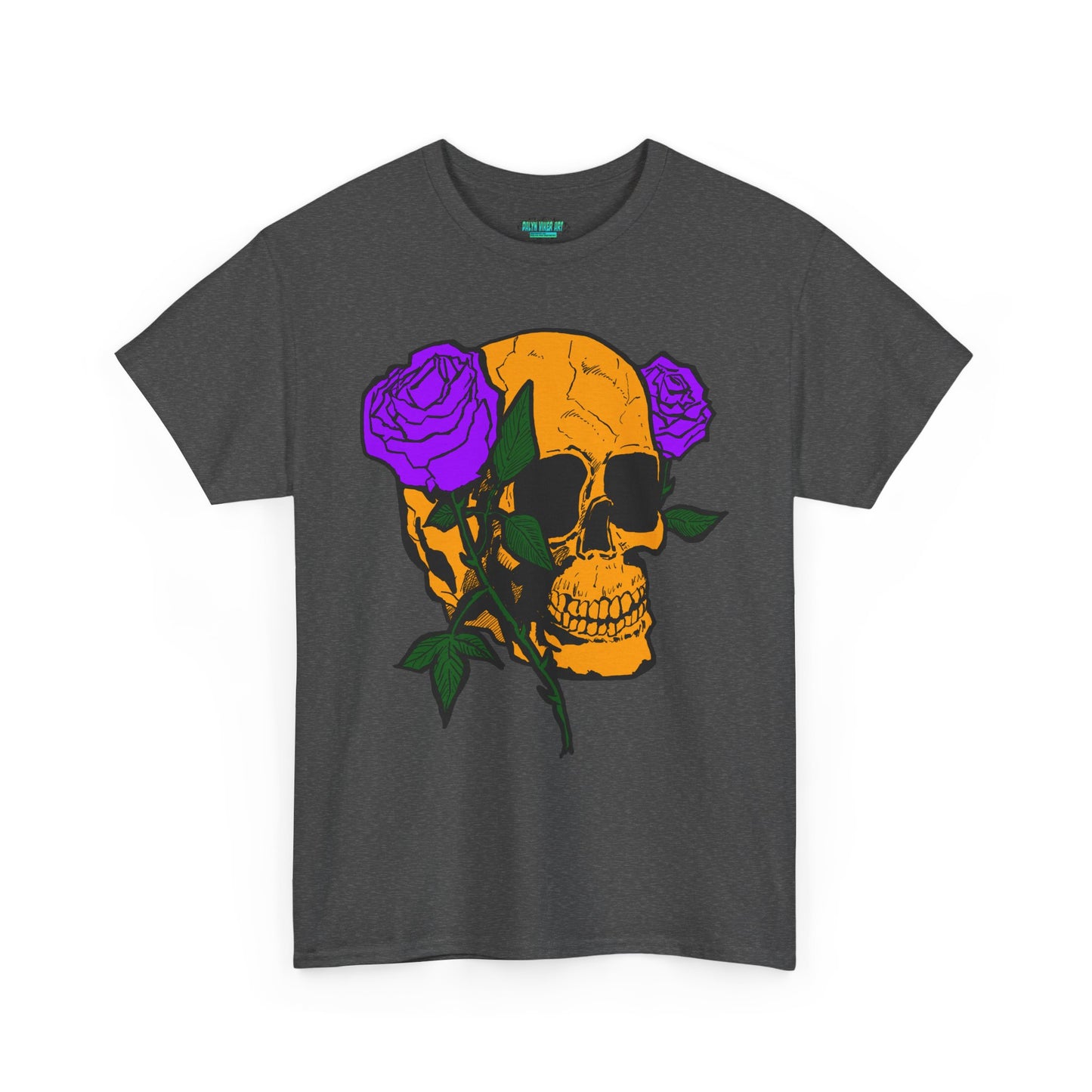 Skull and Roses Unisex Tee, Gothic Aesthetic Shirt, Vintage Graphic T-Shirt, Streetwear Essentials, Edgy Casual Wear