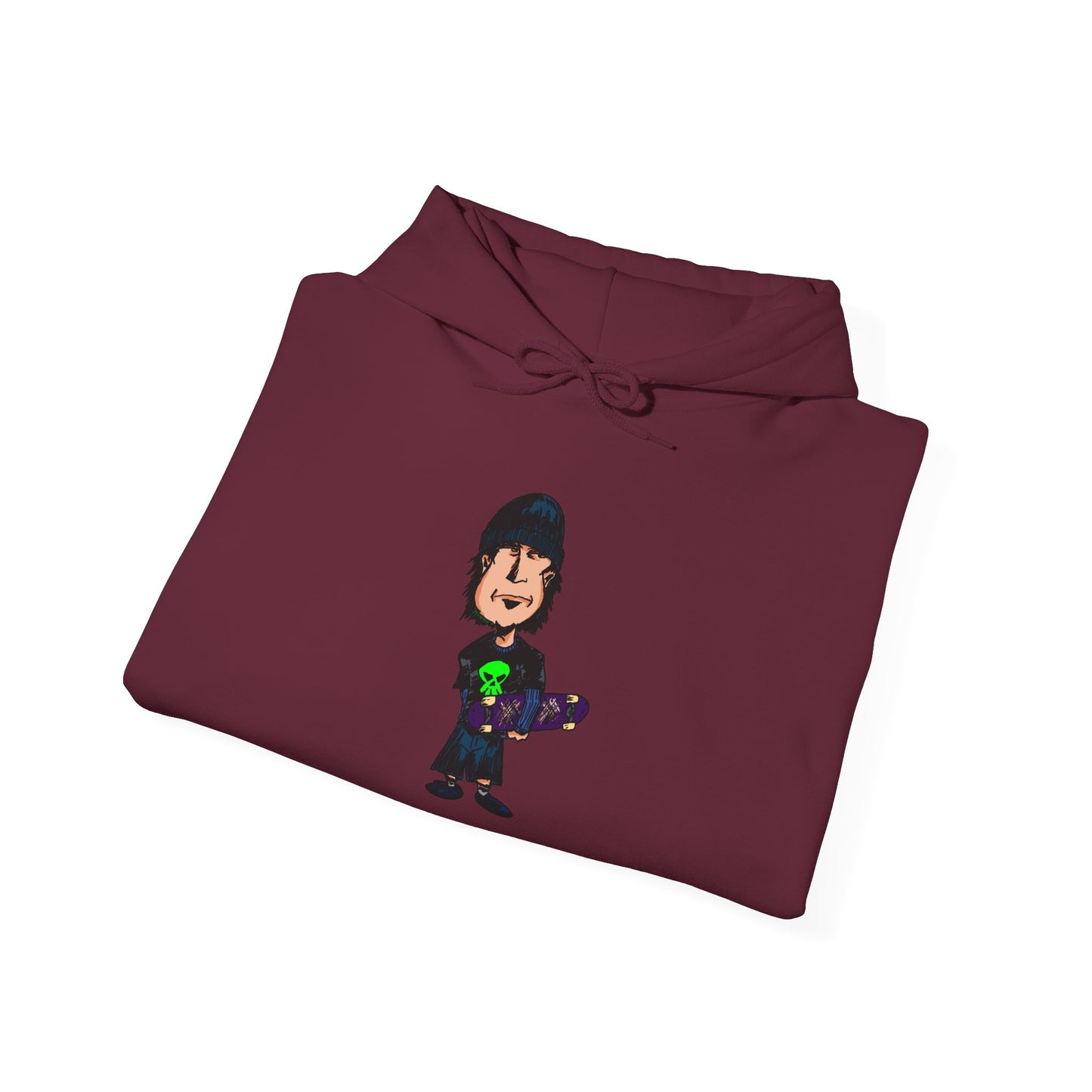 Rude Skater Dude Cartoon Hoodie – Skate Punk Sweatshirt