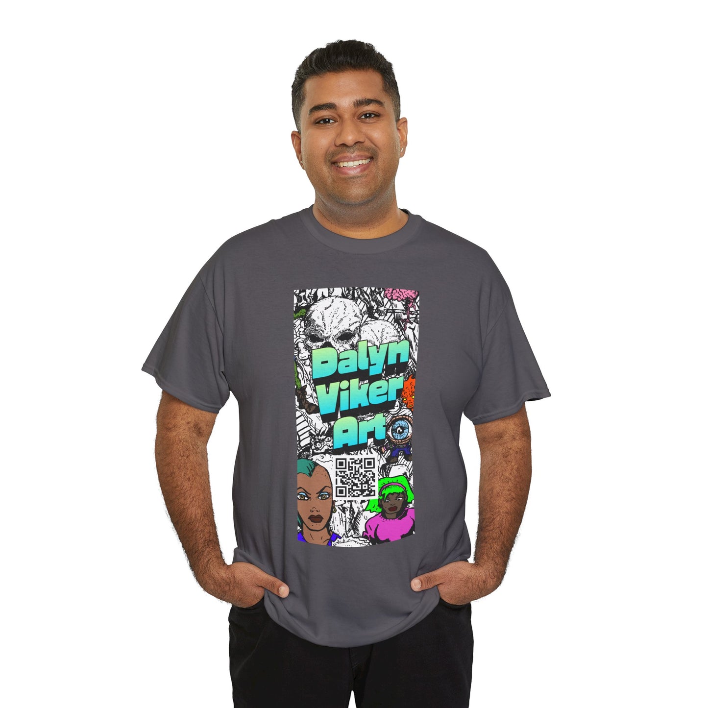 Graphic Art T-Shirt — "Dalyn Viker Art" Vertical Collage Tee