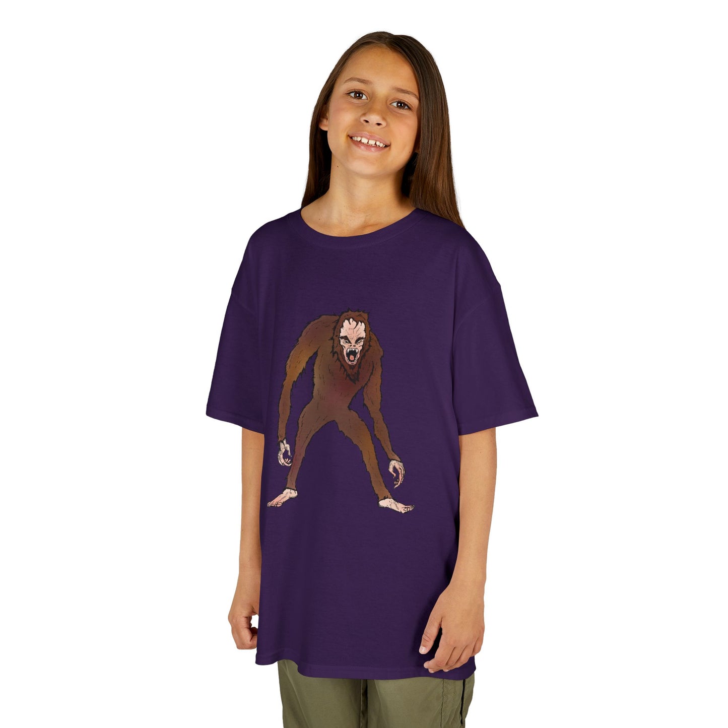 Kids Tee — Playful Sasquatch/Yeti Monster Graphic