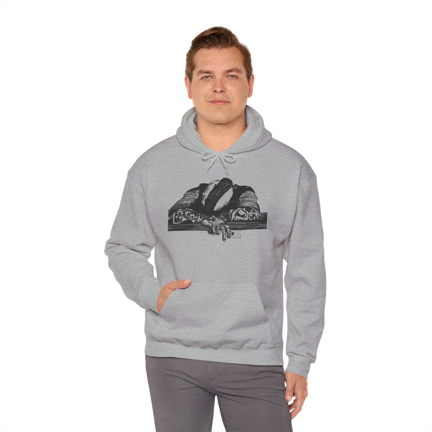 Punk and Done Unisex Hoodie with Artistic Design, Cozy Streetwear, Graphic Sweatshirt for Casual Vibes, Perfect Gift for Any Occasion