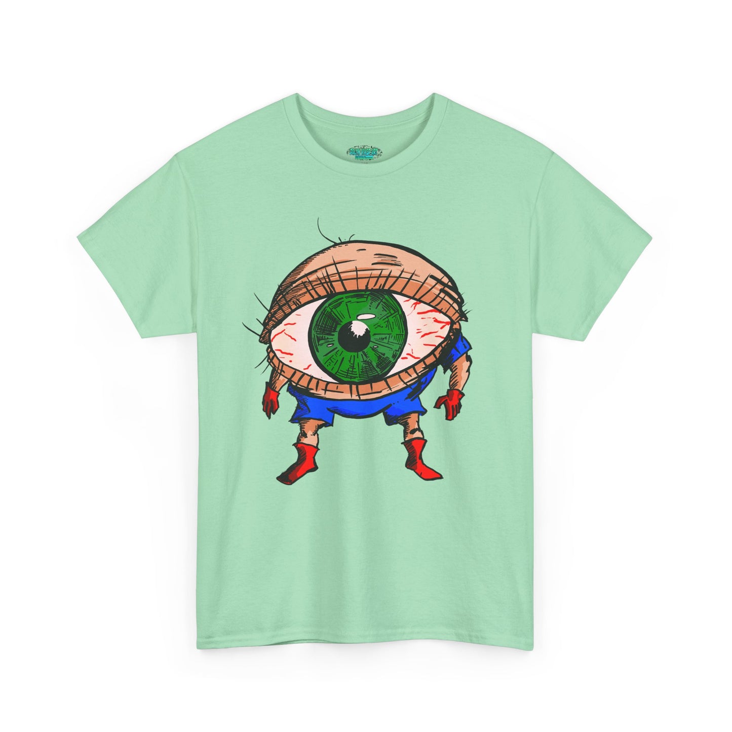 Terrif-EYE-ing - Whimsical Unisex Heavy Cotton Tee with Eye Design