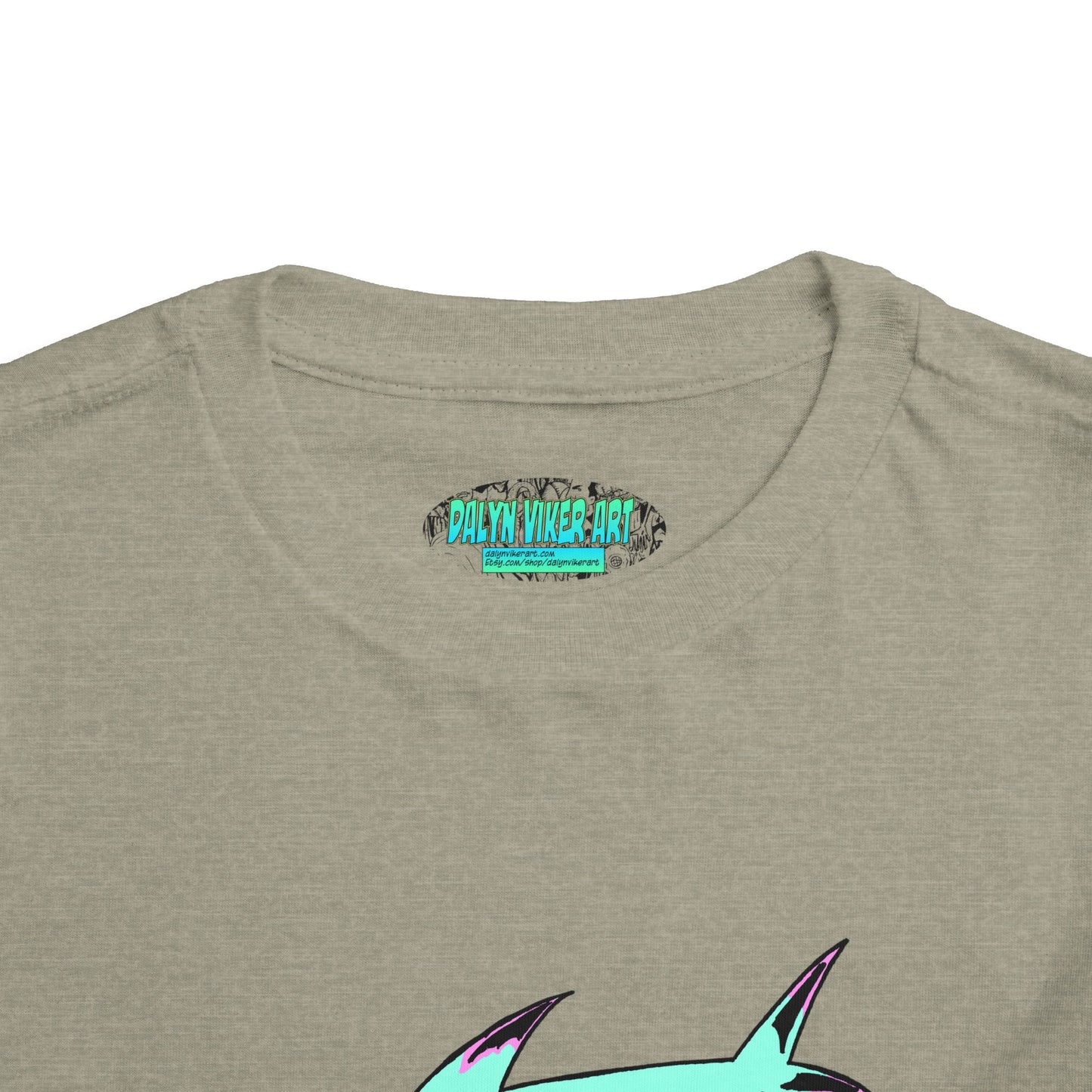 Toddler Tee — Cute Teal Shark Graphic Kids T‑Shirt