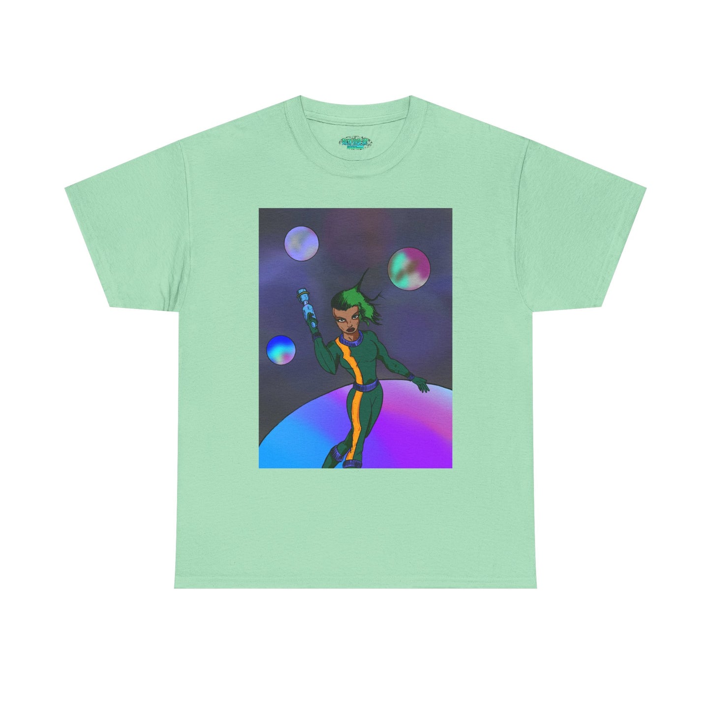 Cosmic Hero Vibe Tee - Unisex Heavy Cotton Tee, Space Art Shirt, Retro Sci-Fi T-Shirt, Gift for Space Lovers, Unique Graphic Tee