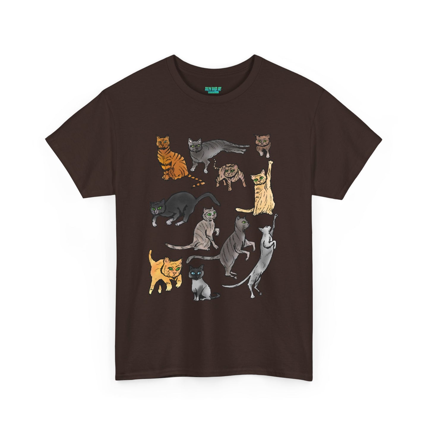 Cats Collage T-Shirt — Cute Cat Illustration Tee for Cat Lovers