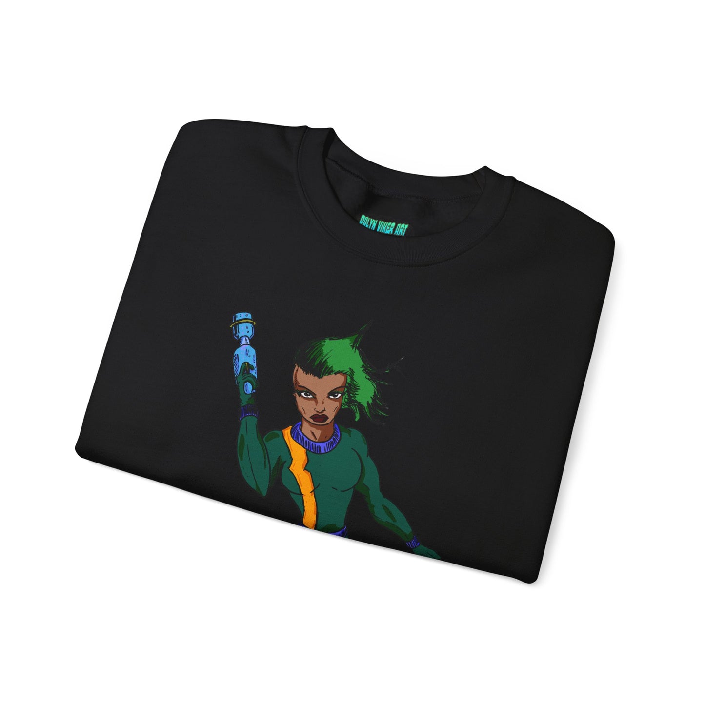 Heroic Vibes Crewneck Sweatshirt with Bold Design