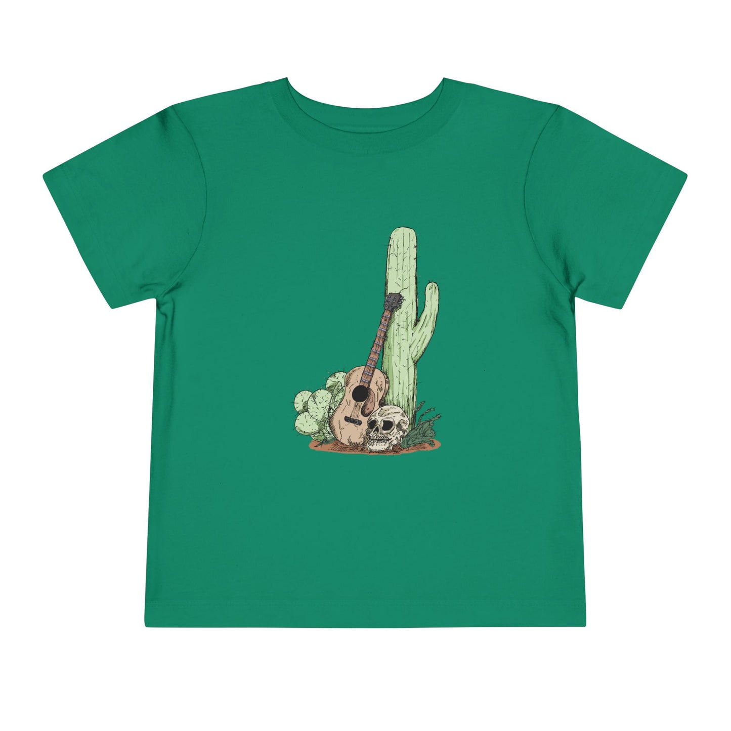 Toddler Tee — Desert Cactus with Guitar Graphic