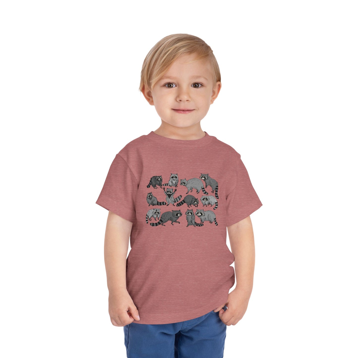 Toddler Tee — Playful Woodland Raccoon Crew Cute Kids Shirt