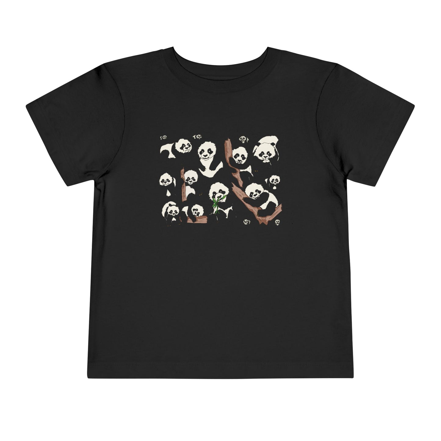 Panda Faces Toddler Tee — Cute Cartoon Panda Print