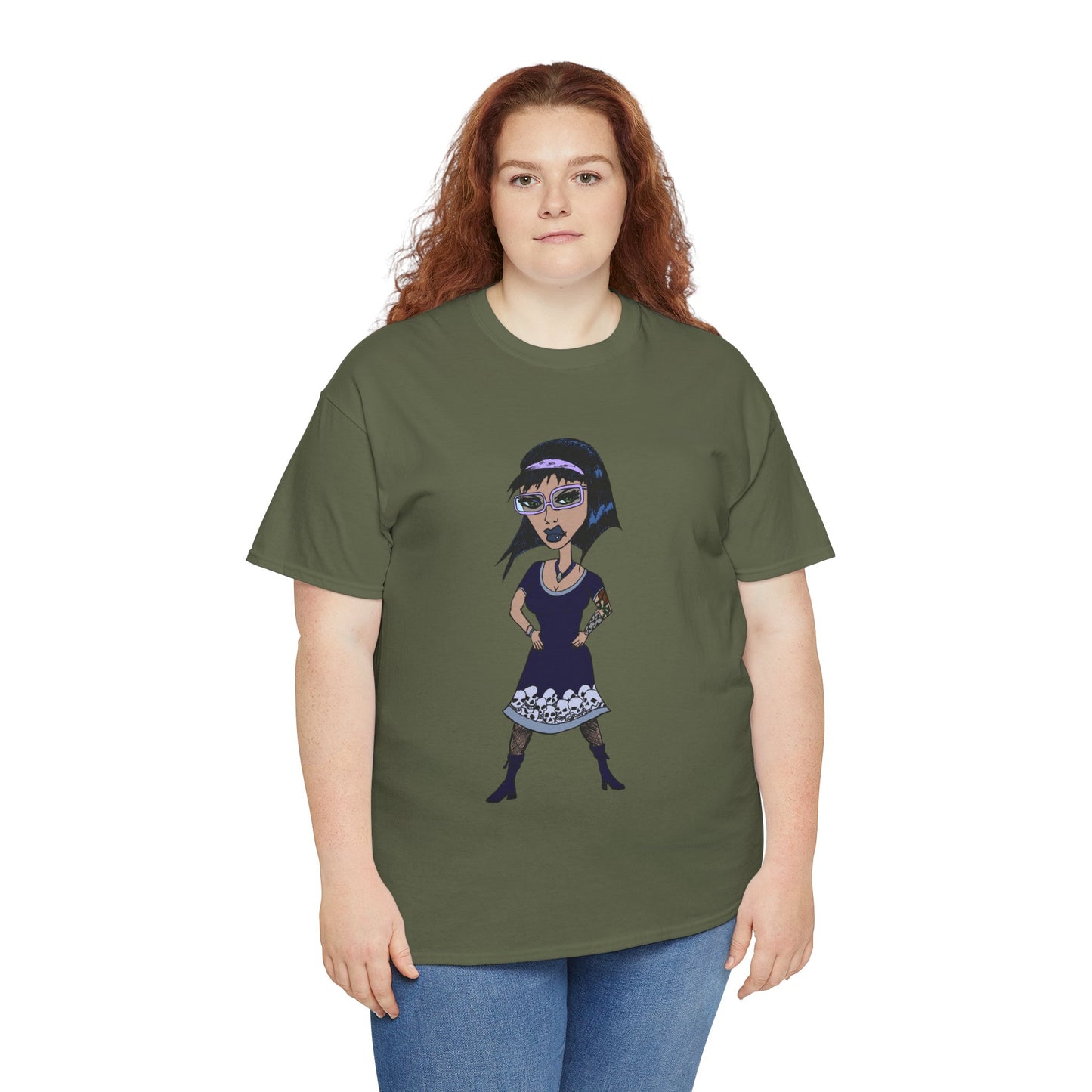 Gothic Doll T-Shirt — Retro Vampire Girl Graphic Tee