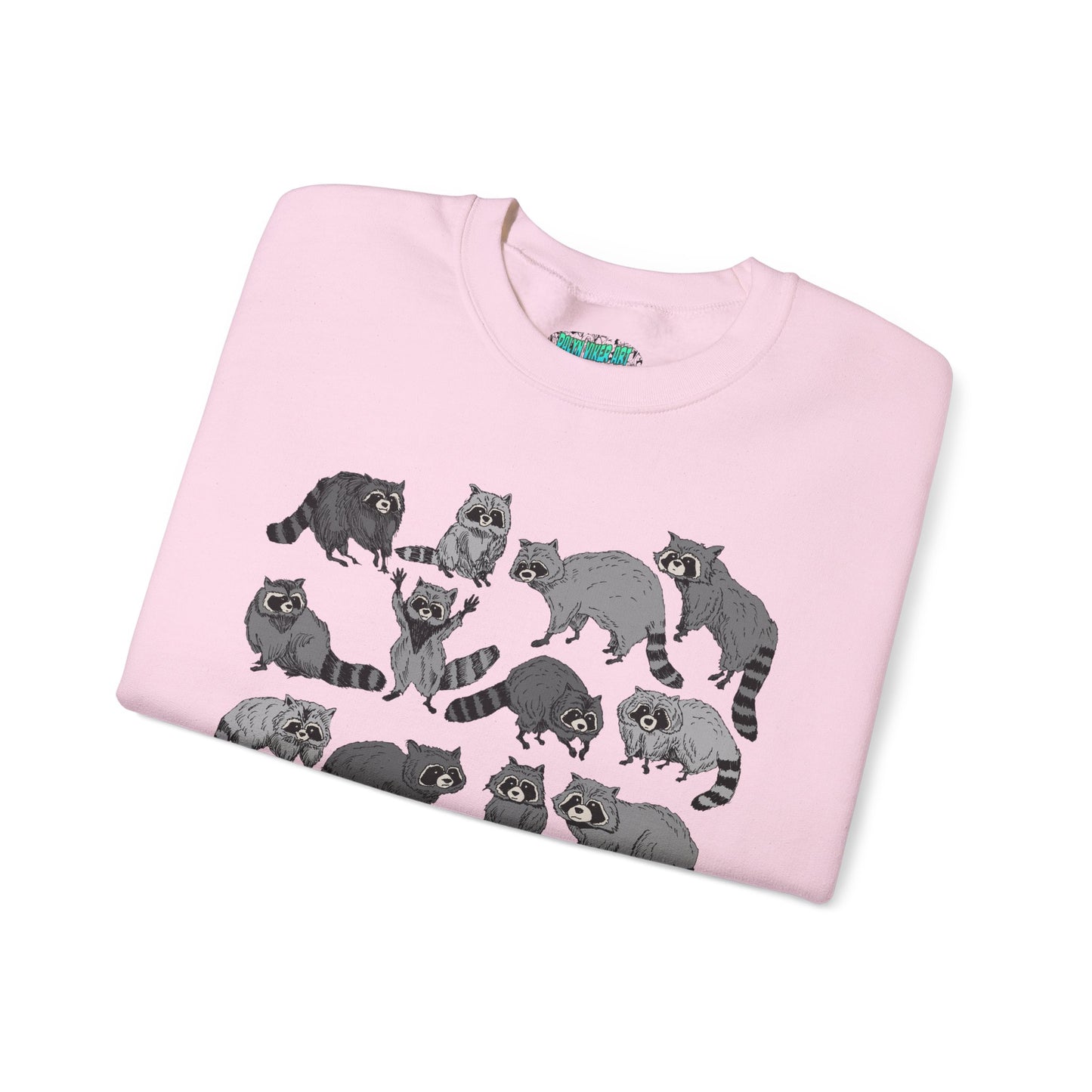 Playful Raccoon Crewneck Sweatshirt - Unisex Heavy Blend