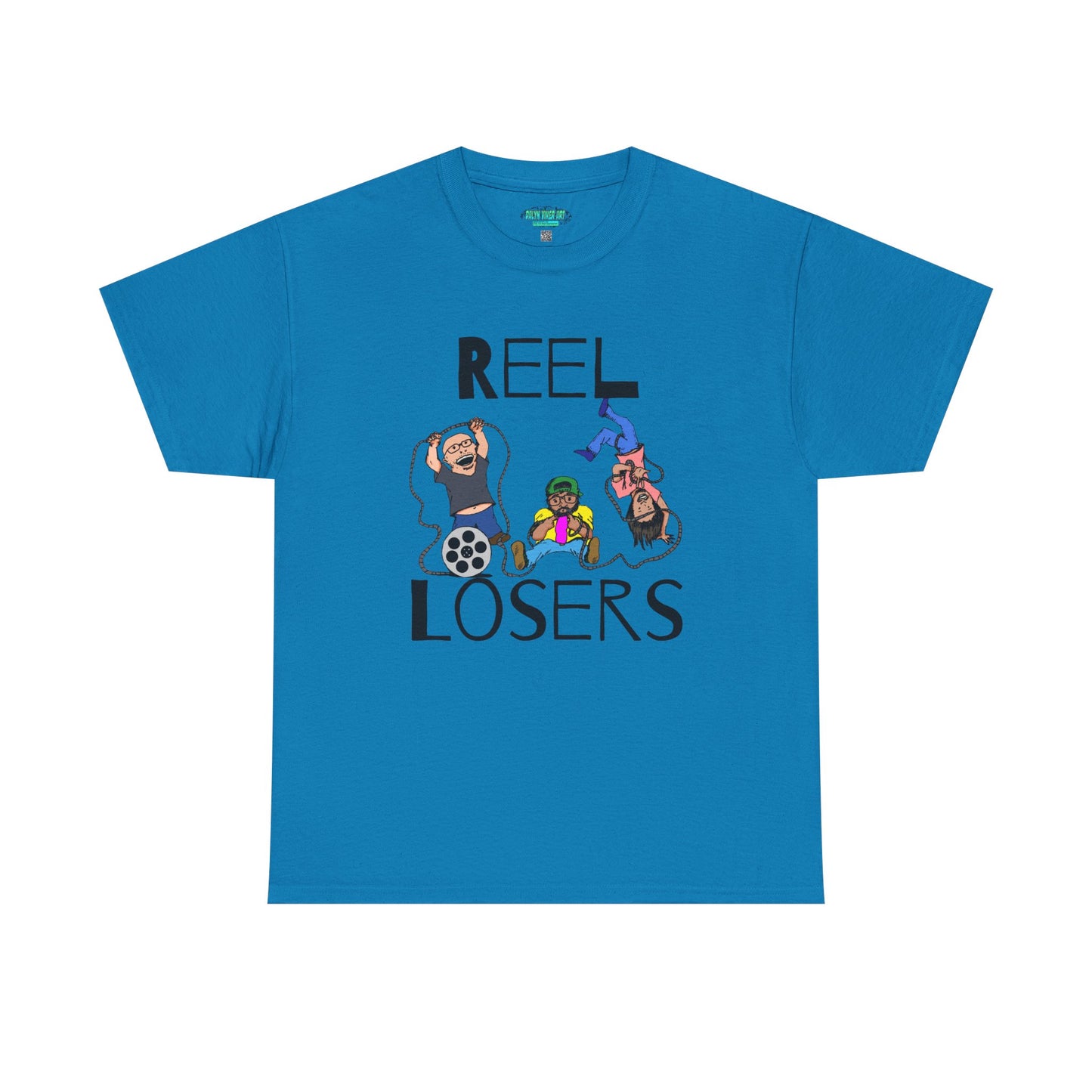 Reel Losers Podcast Unisex Heavy Cotton Tee, Funny Graphic Shirt, Casual Everyday Wear, Gift for Movie Lovers, Humor T-Shirt