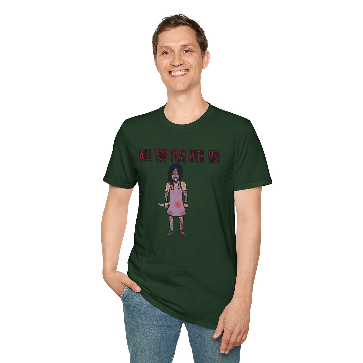 Will You Play With Me?  Unisex Softstyle T-Shirt