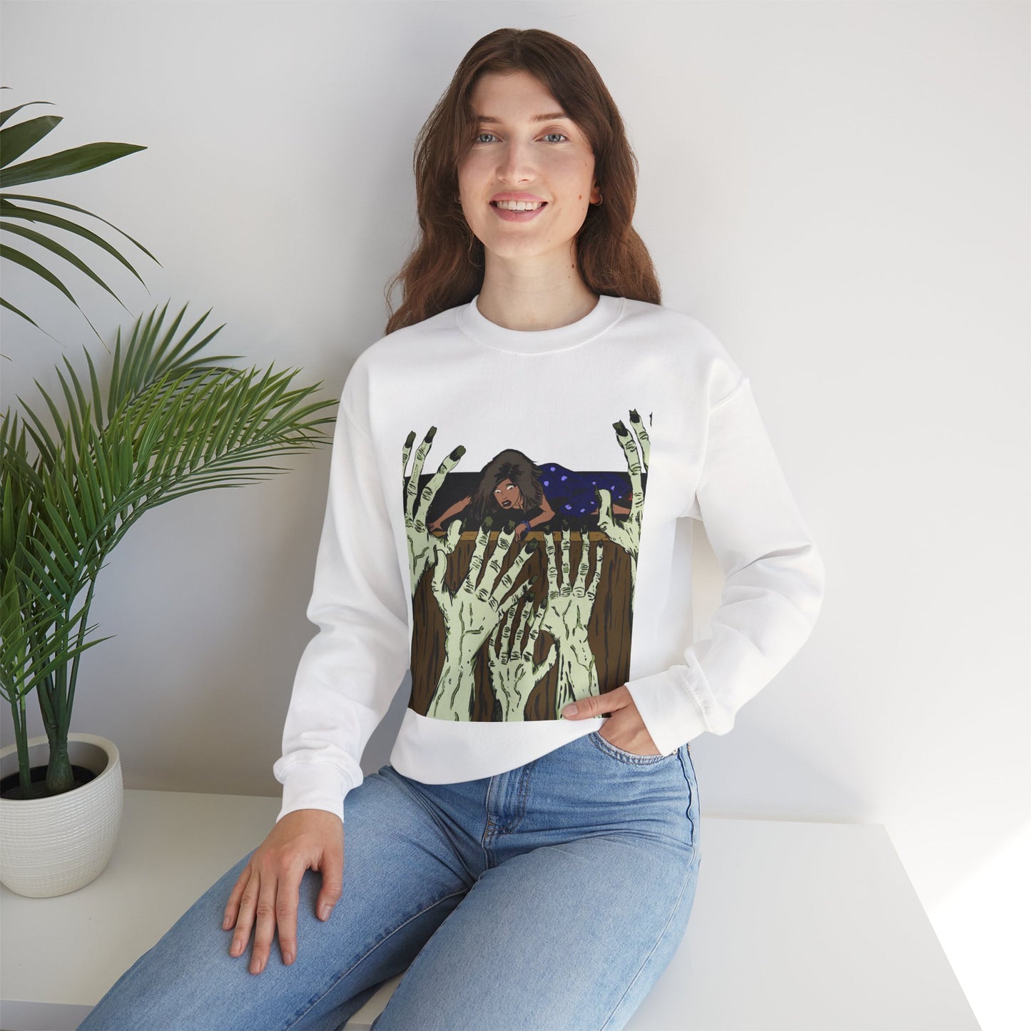 Haunting Hands Crewneck Sweatshirt - Unisex Heavy Blend™