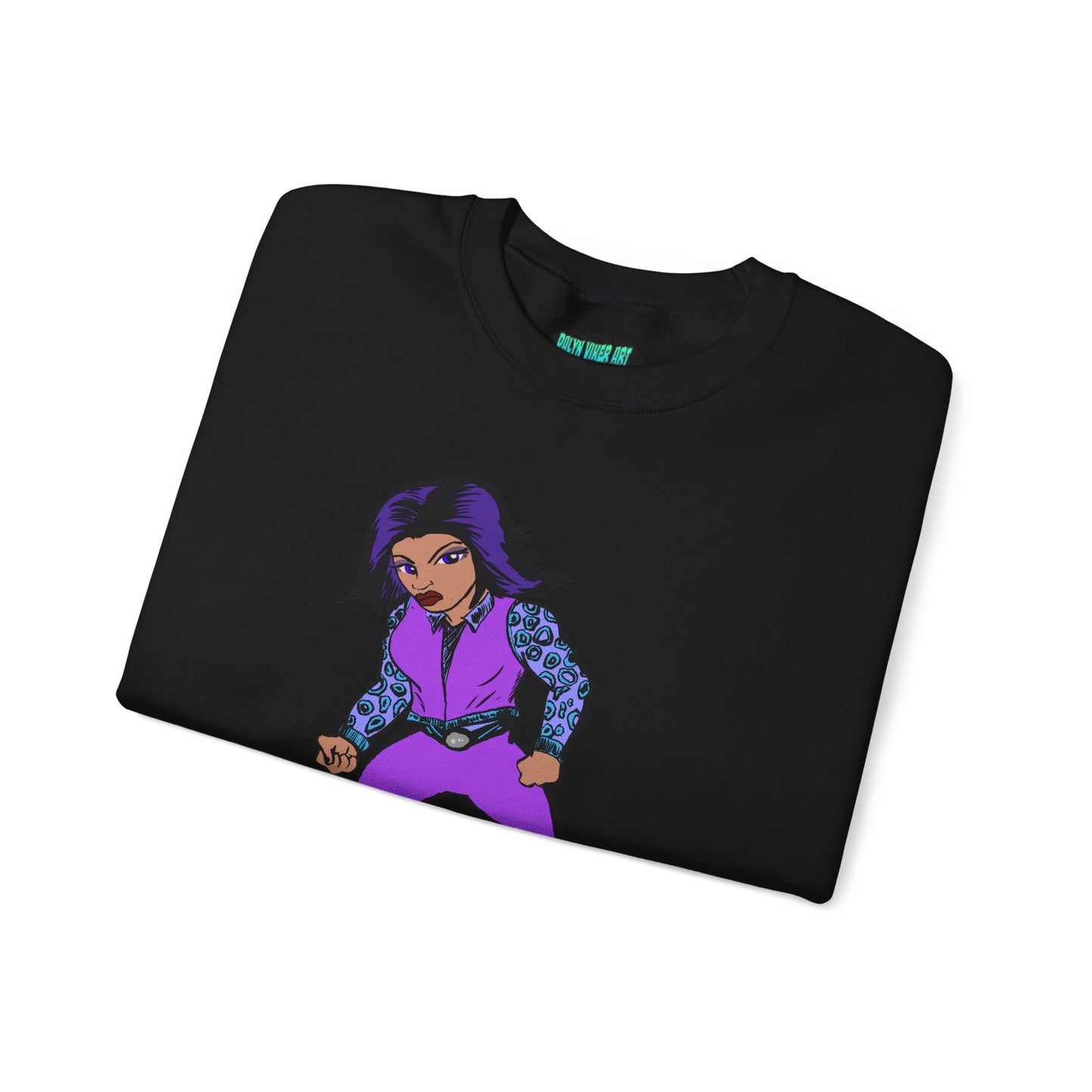Vintage Retro Hero Crewneck Sweatshirt with Bold Graphic Design