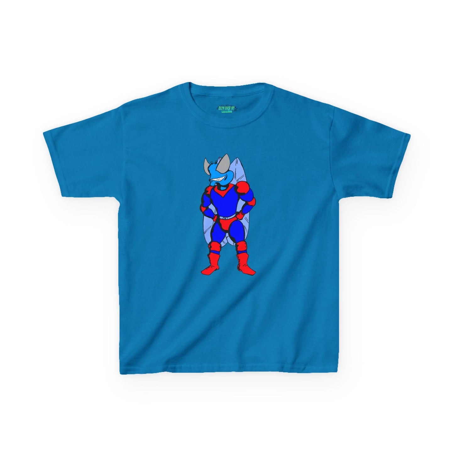 Astro-Fly Kids Superhero T-Shirt — Cute Red & Blue Winged Hero Tee for Boys & Girls