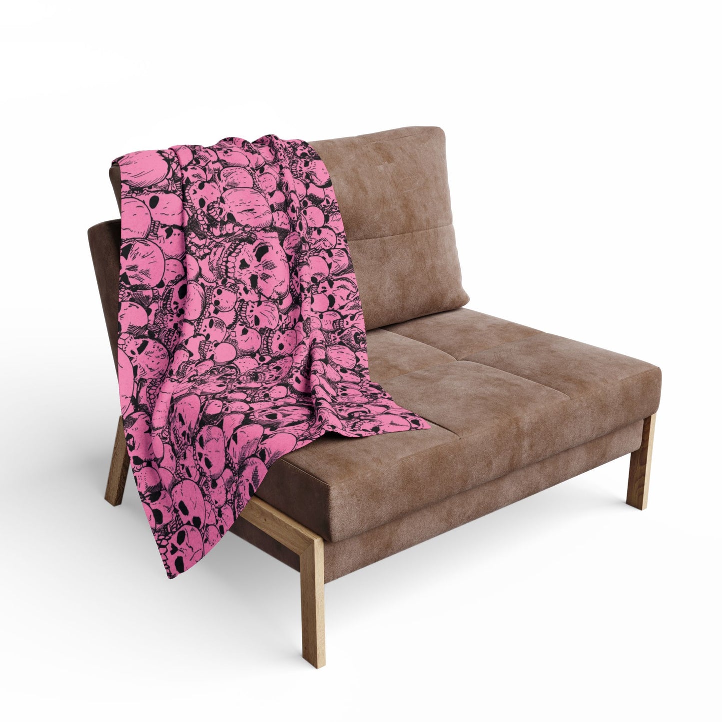 Gathering of Skulls - Pink - Arctic Fleece Blanket