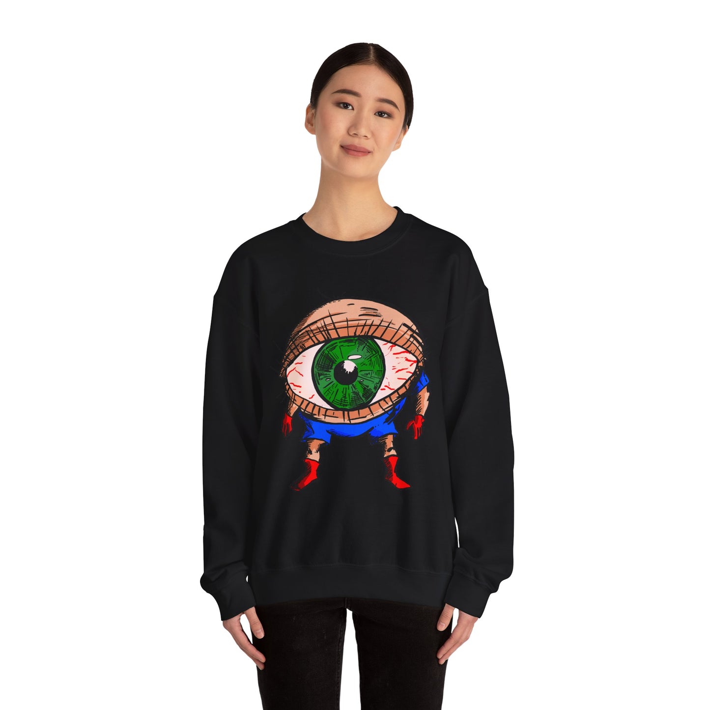 Terrif-EYE-ing Unique Cartoon Eye Sweatshirt - Unisex Heavy Blend™