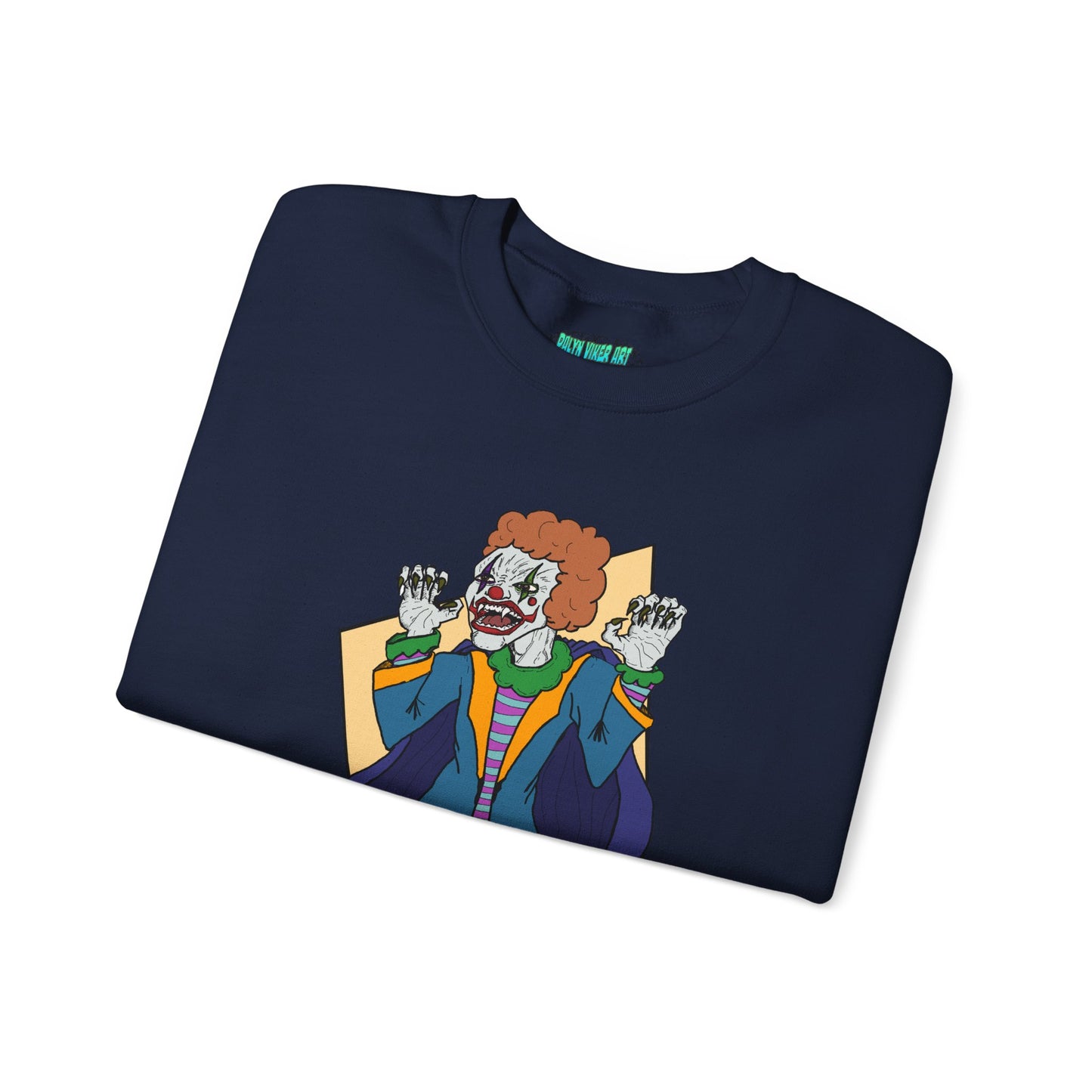 Vampire Clown Funny Horror-Inspired Unisex Crewneck Sweatshirt