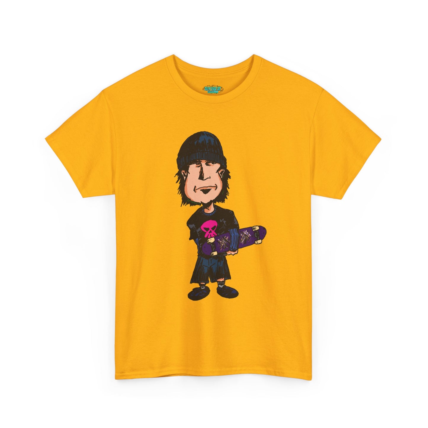 Rude Skater Dude - Skate Punk - Skater Kid Cartoon T‑Shirt — Cute Skateboarder Graphic Tee