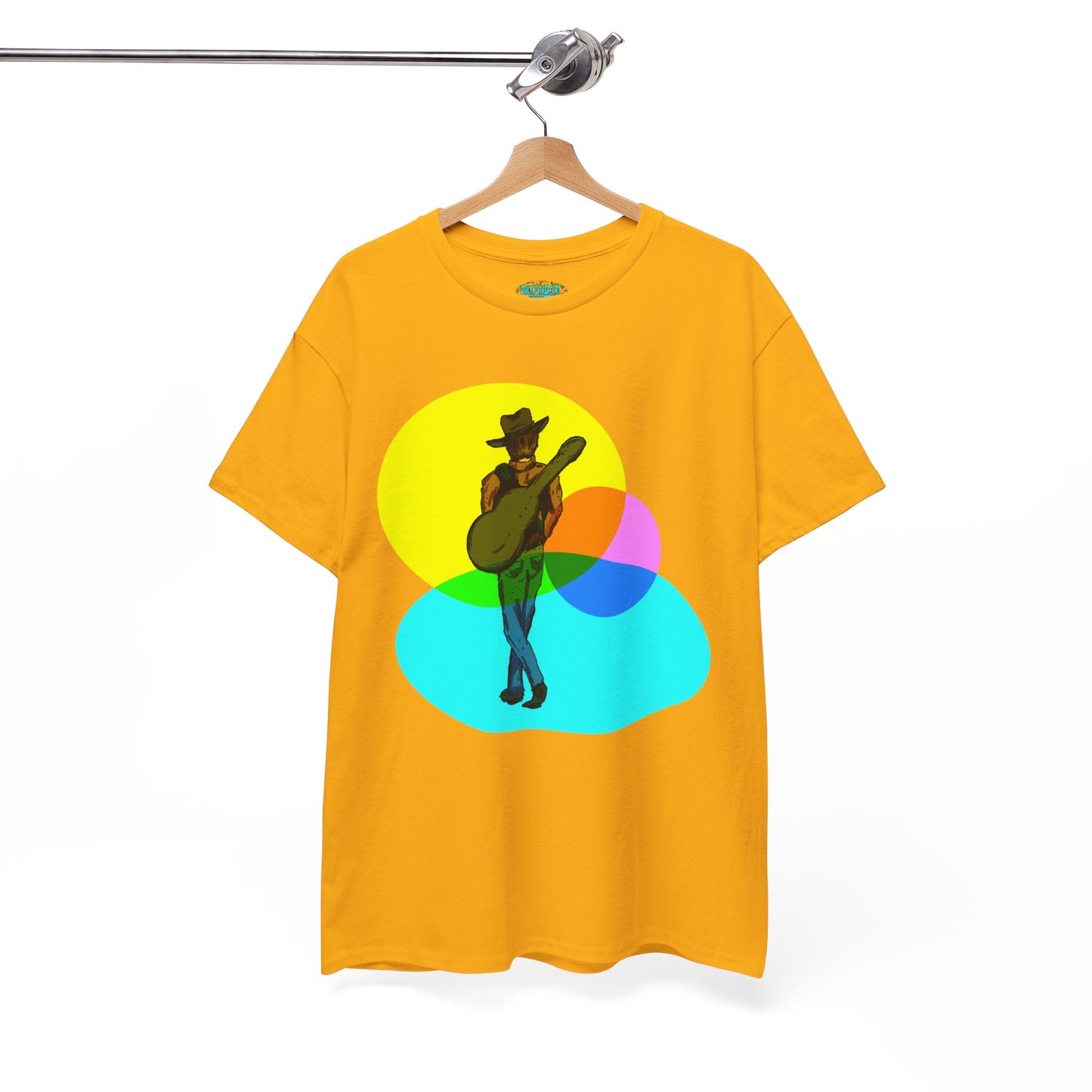 Cowboy Guitar Tee — Colorful Music T‑Shirt