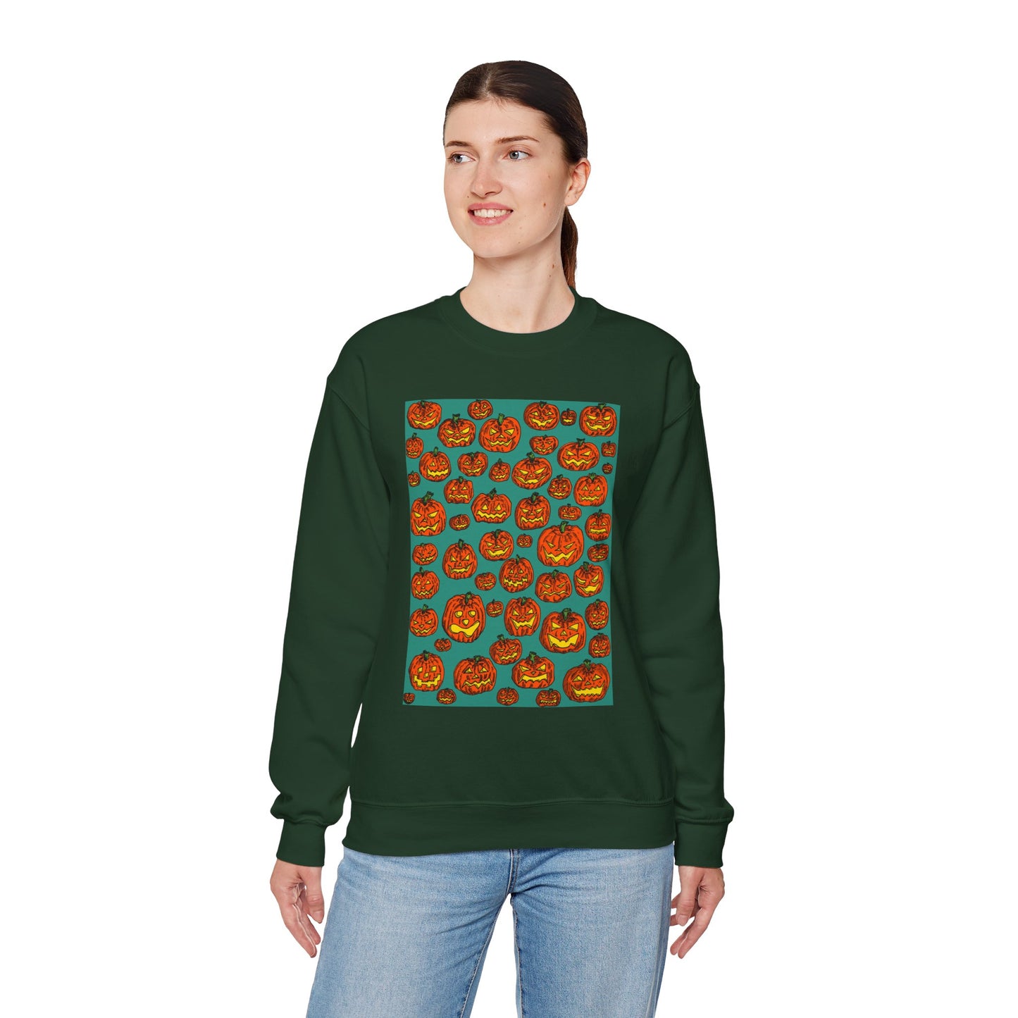 Halloween Pumpkin Crewneck Sweatshirt