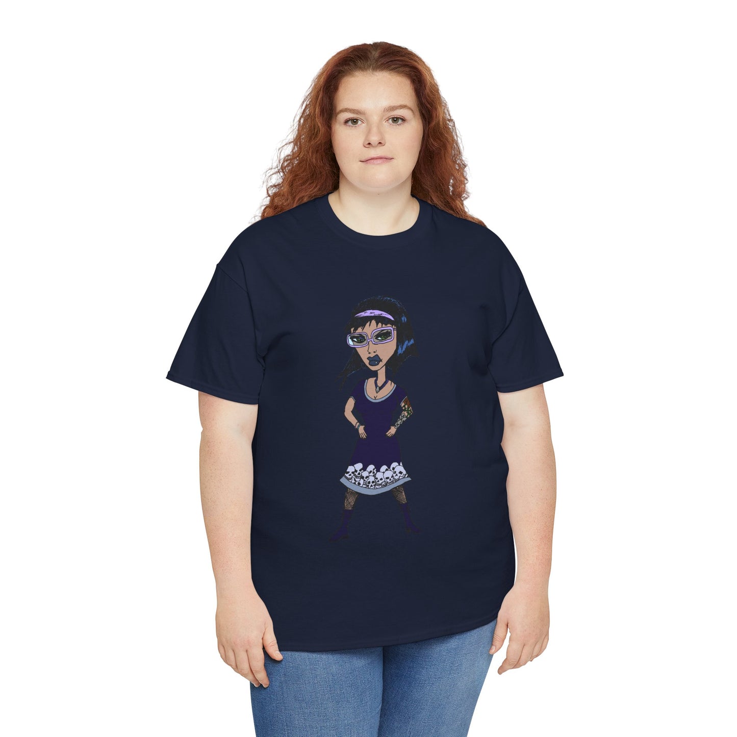 Gothic Doll T-Shirt — Retro Vampire Girl Graphic Tee