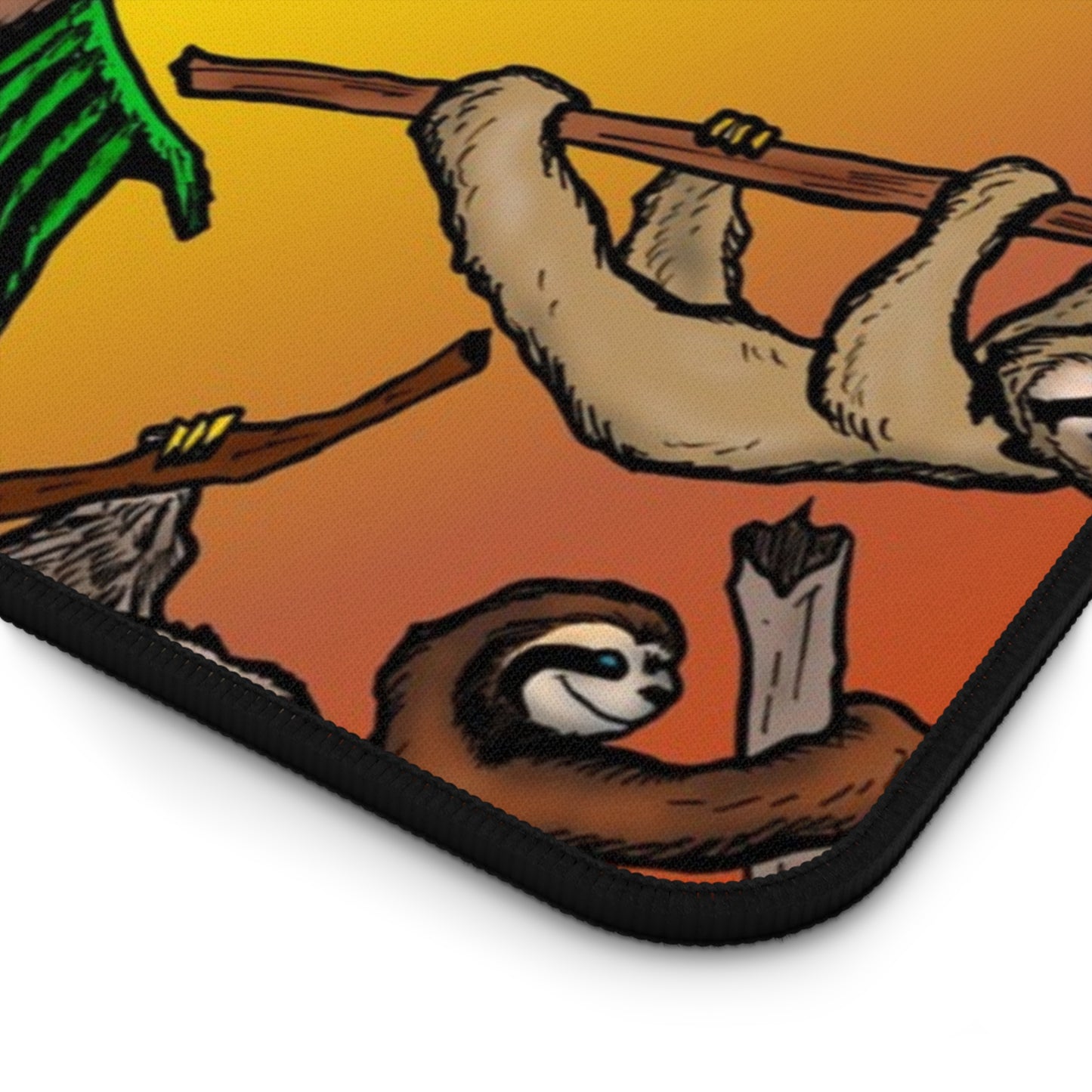 Sloth Pattern Desk Mat — Colorful Relaxing Sloth Office Mouse Pad