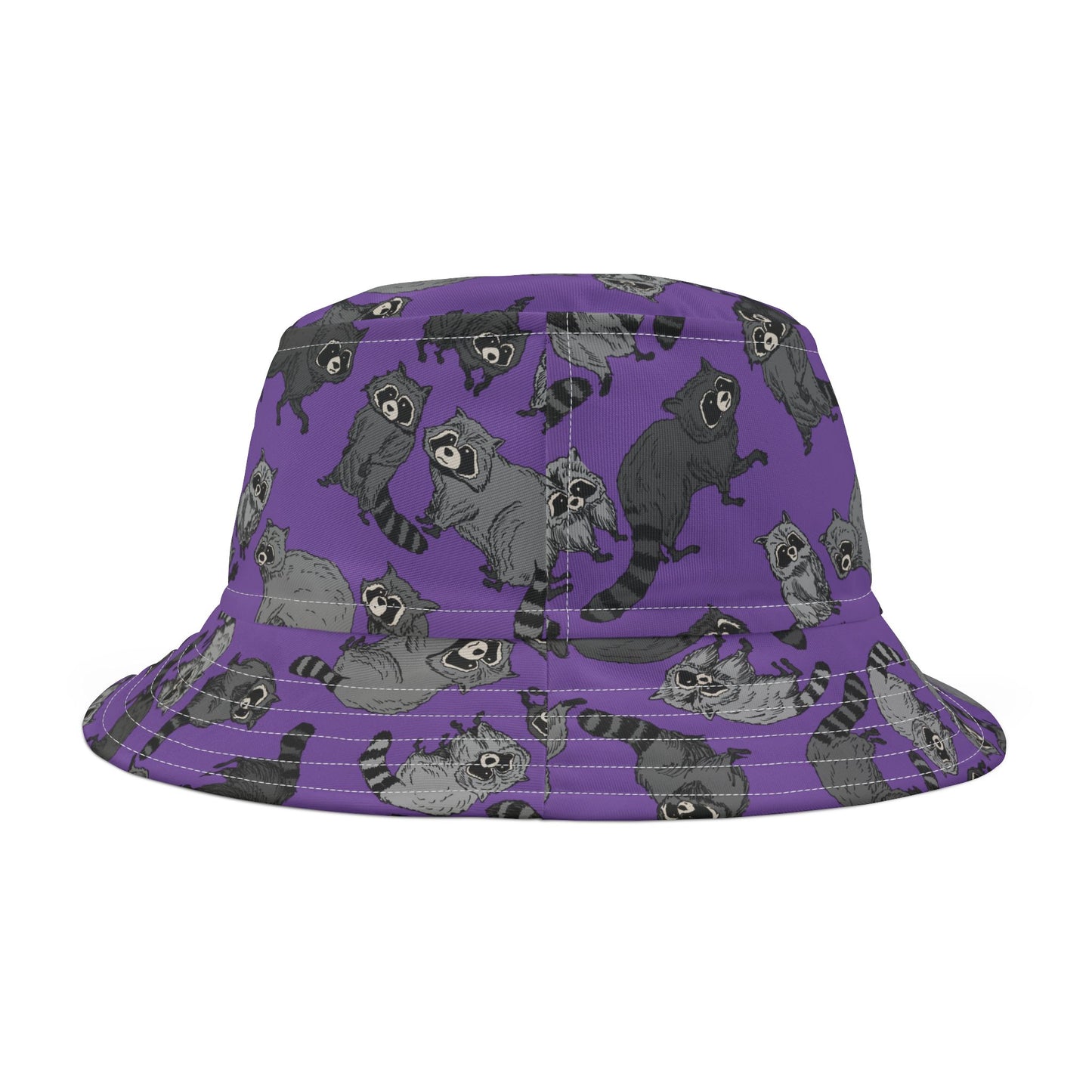 Raccoon Adventure Bucket Hat - Trendy AOP Hat, for Nature Lovers, Summer Outfits, Camping Gear, Gift for Outdoor Enthusiasts