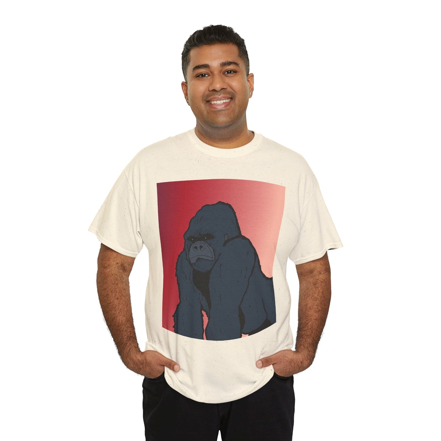 Gorilla Graphic Tee — Vintage Sunset Primate Illustration Shirt