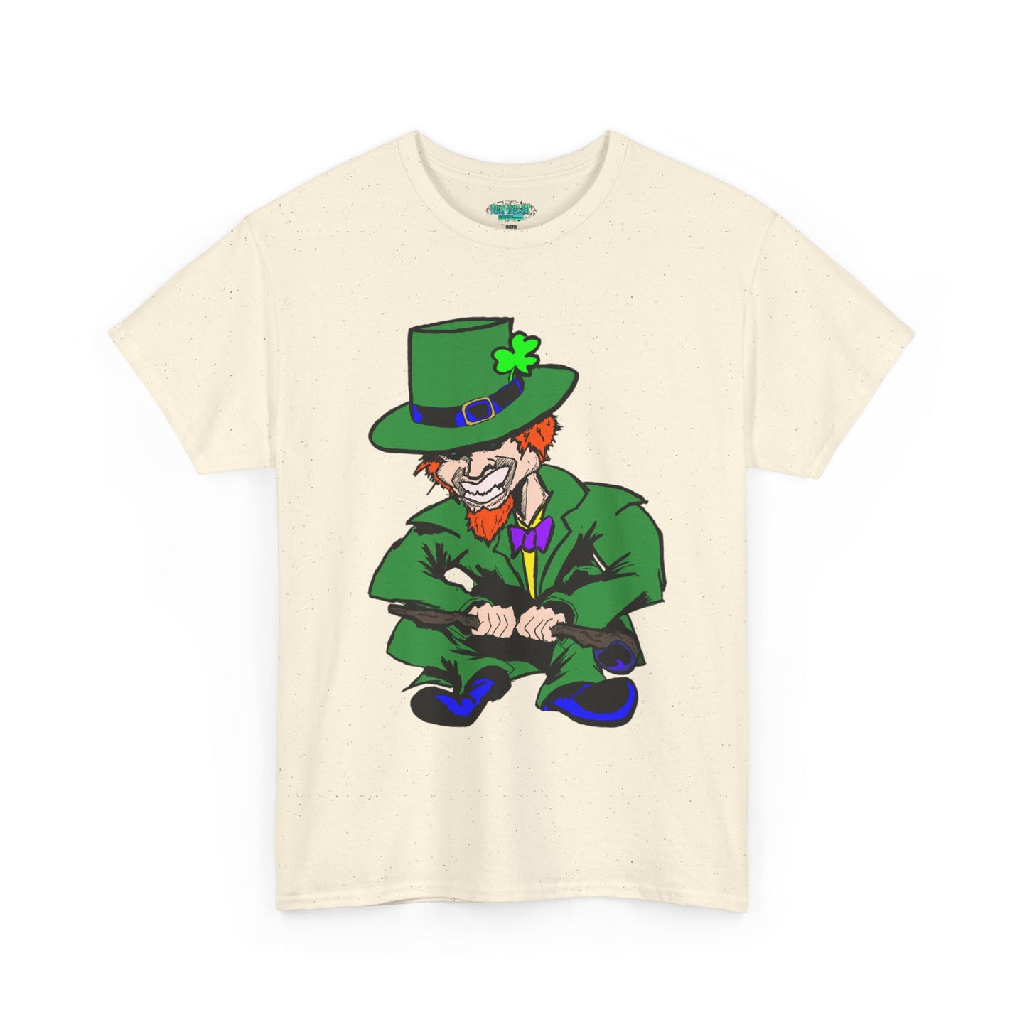 Funny Mischievious Leprechaun Saint Patrick's Day Unisex Heavy Cotton Tee - Leprechaun Design