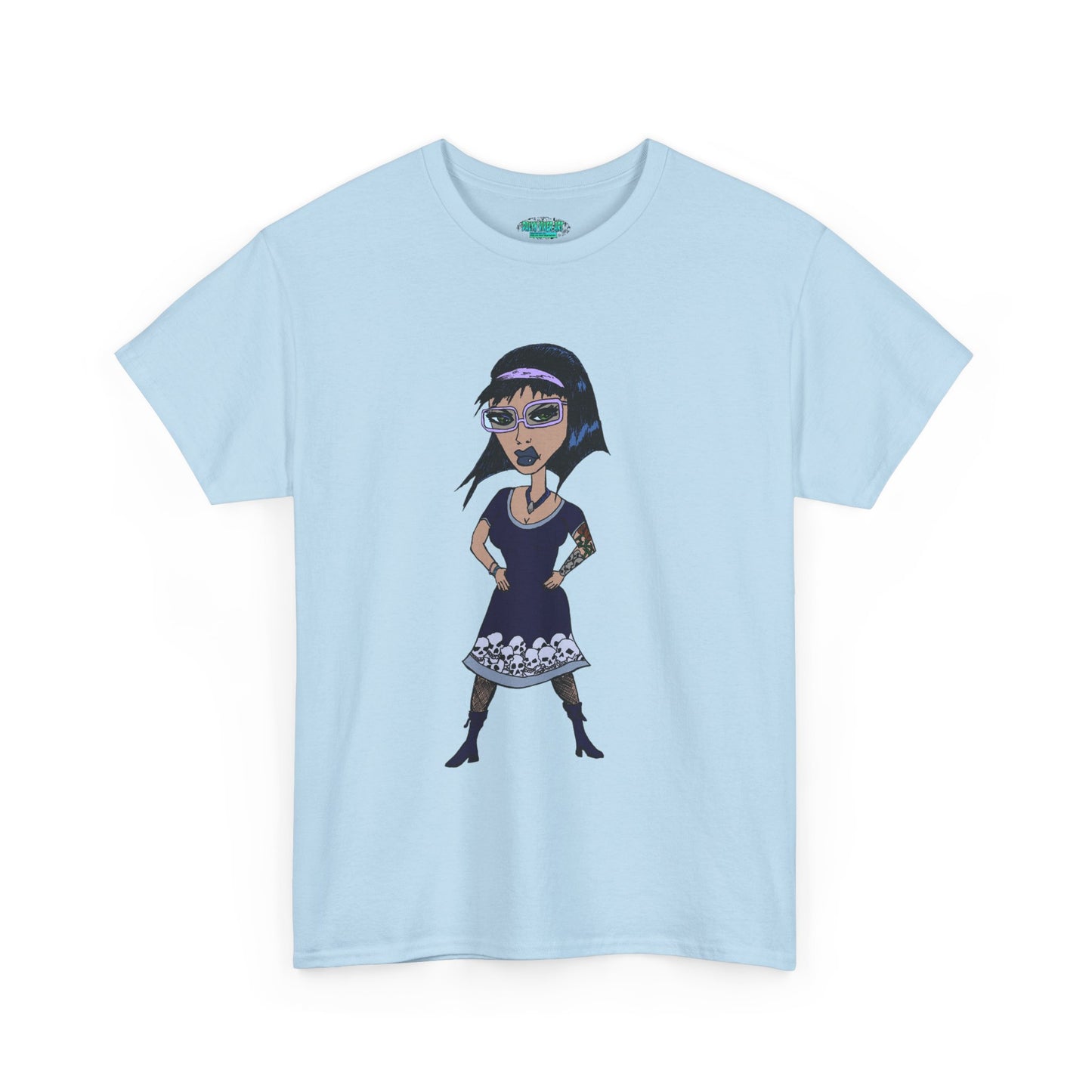 Gothic Doll T-Shirt — Retro Vampire Girl Graphic Tee