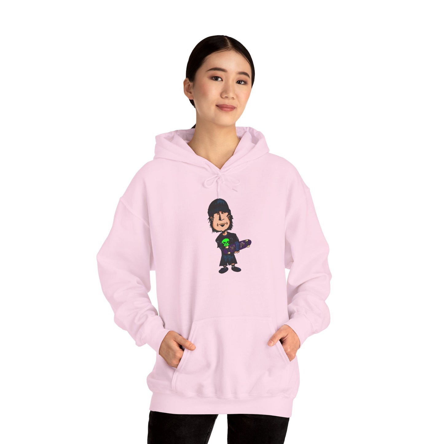 Rude Skater Dude Cartoon Hoodie – Skate Punk Sweatshirt