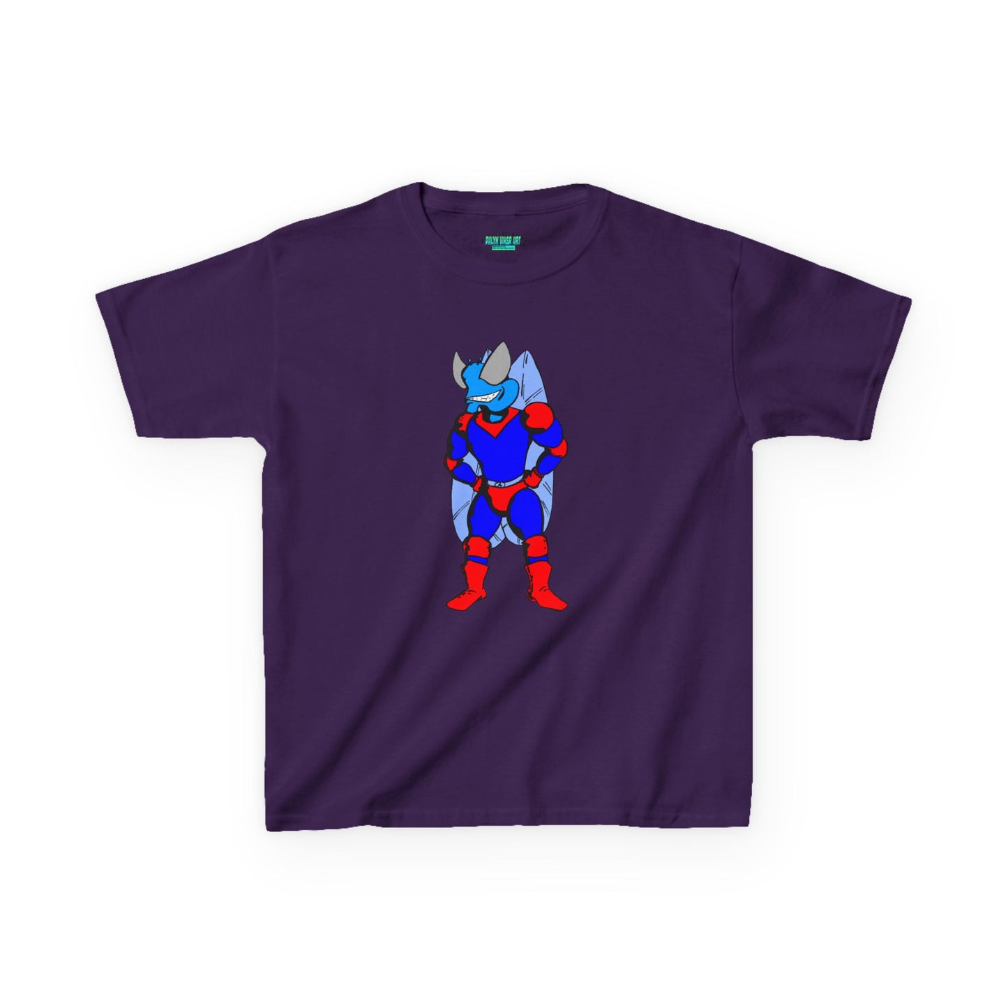 Astro-Fly Kids Superhero T-Shirt — Cute Red & Blue Winged Hero Tee for Boys & Girls