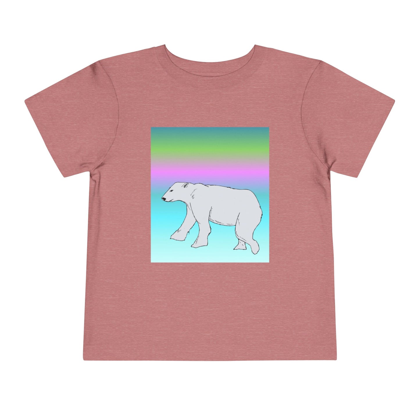 Toddler Tee — Pastel Polar Bear Graphic Shirt